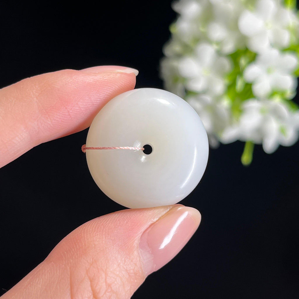 和田玉羊脂白玉平安扣（yc330140）
