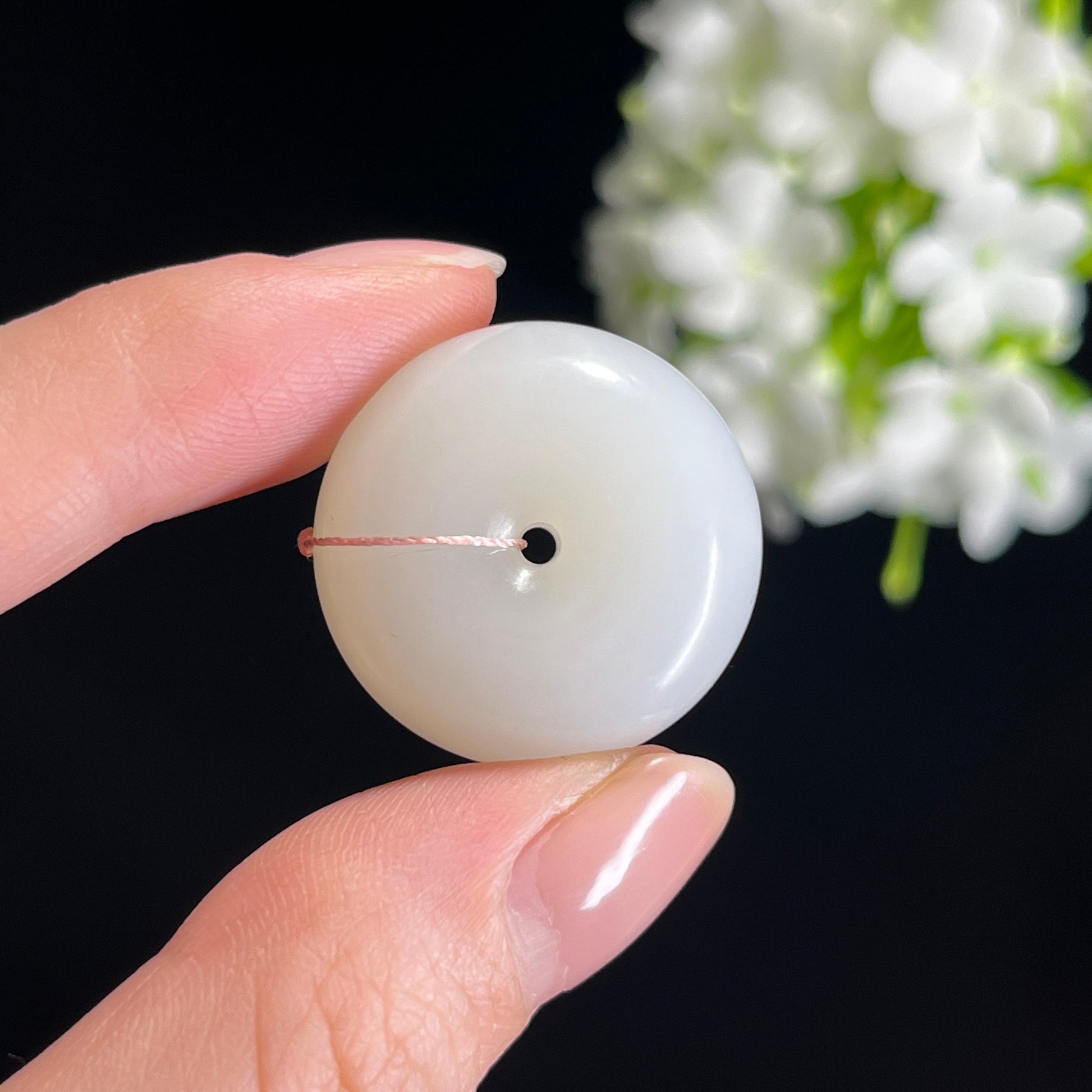 和田玉羊脂白玉平安扣（yc330140）