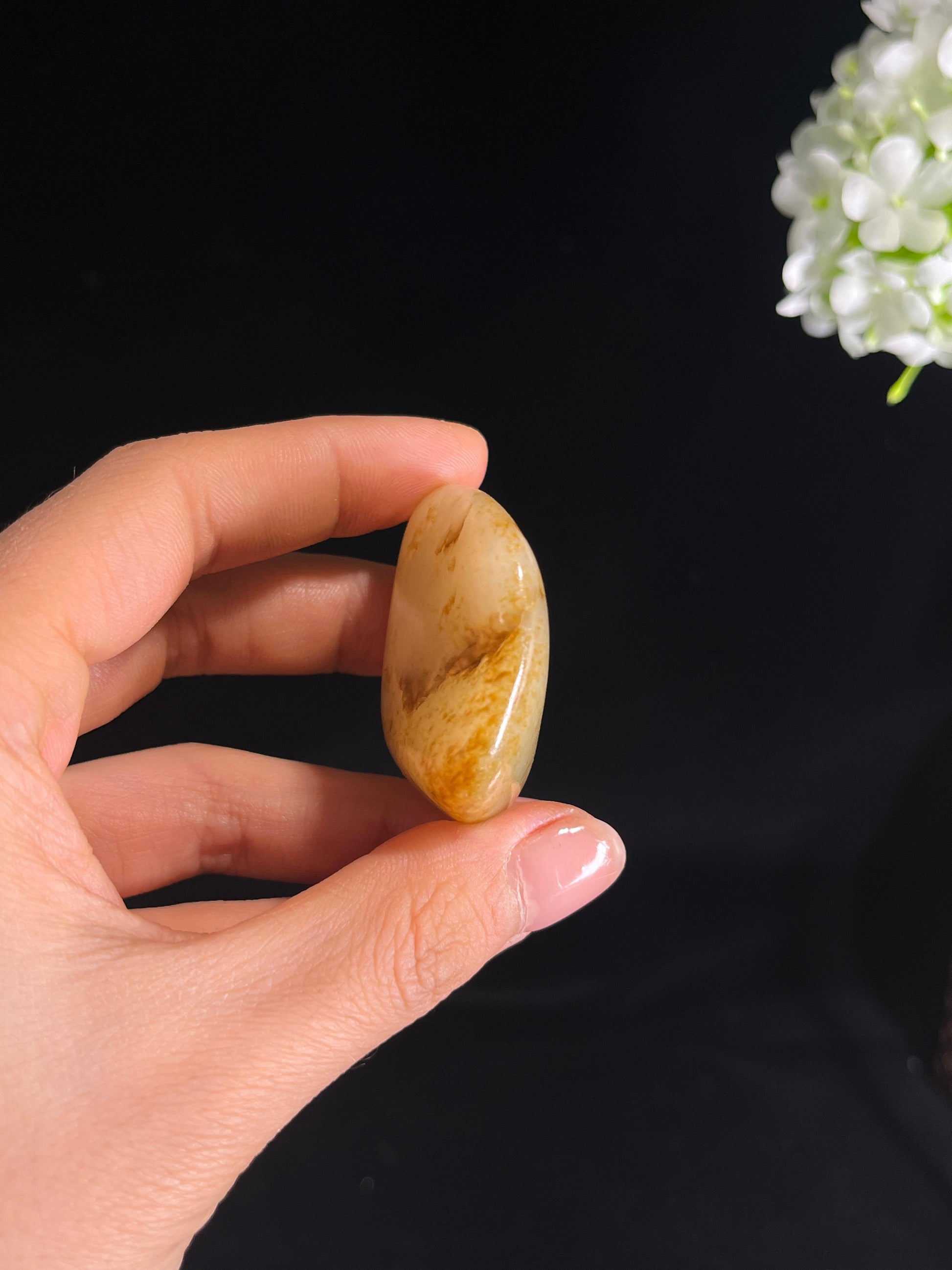 新疆天然和田玉白玉洒金皮籽料原石（yc272793）