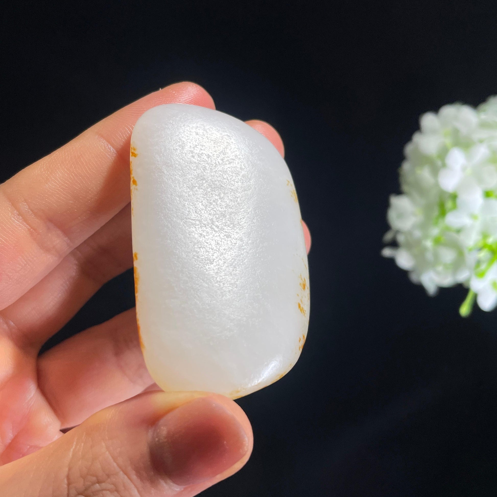 和田玉“玉澜生金”羊脂白玉洒金皮籽料（yc422406）