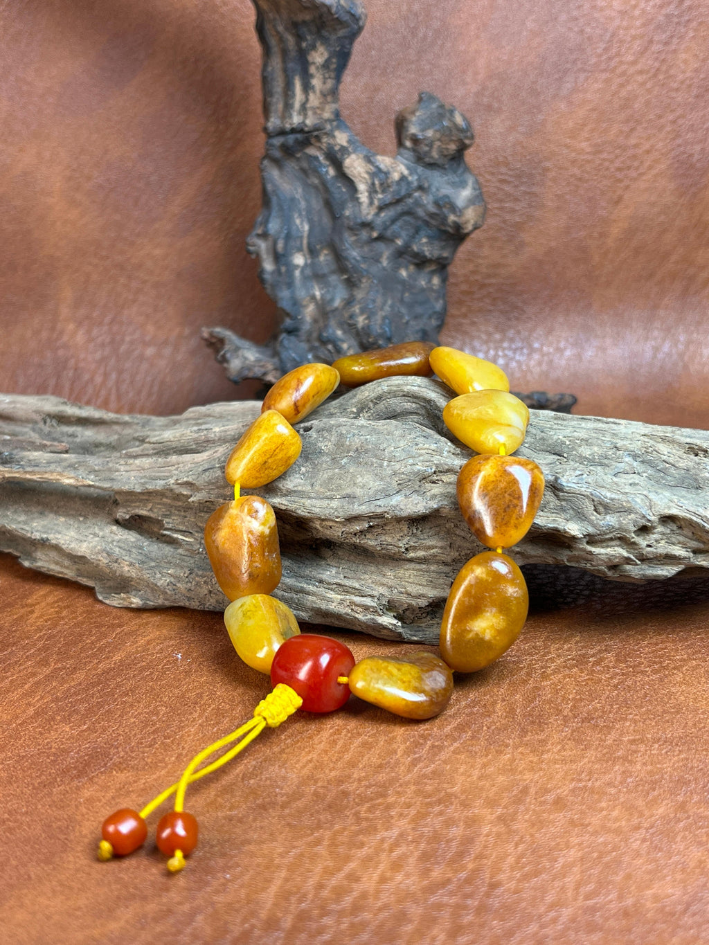 和田玉黄沁籽料手串（yc229082）