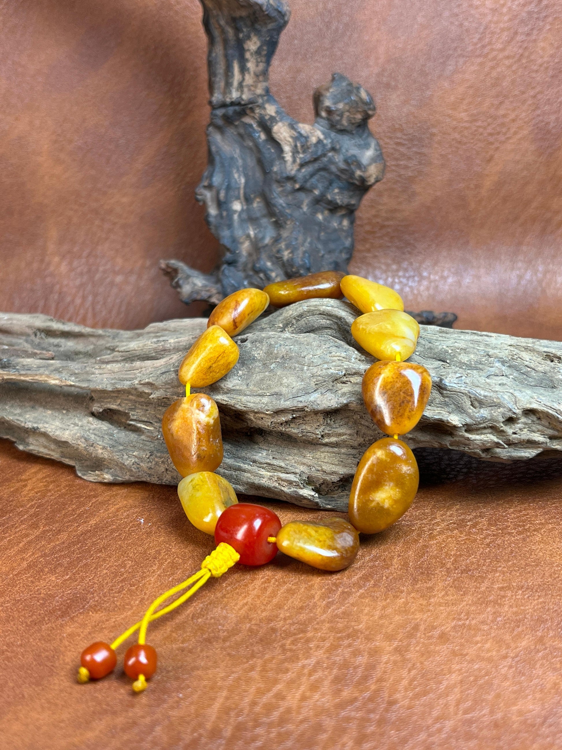 和田玉黄沁籽料手串（yc229082）