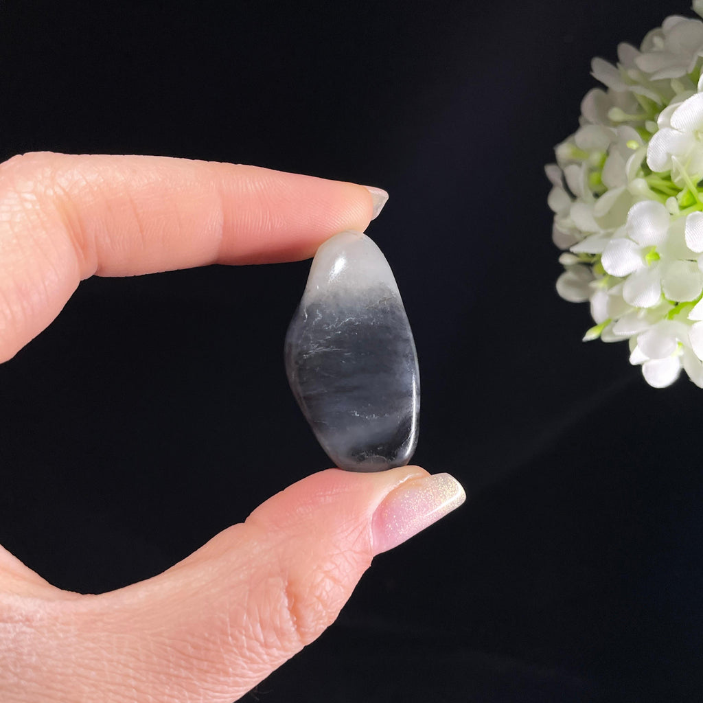 新疆天然和田玉“水墨凝烟”青花籽料（yc394002）