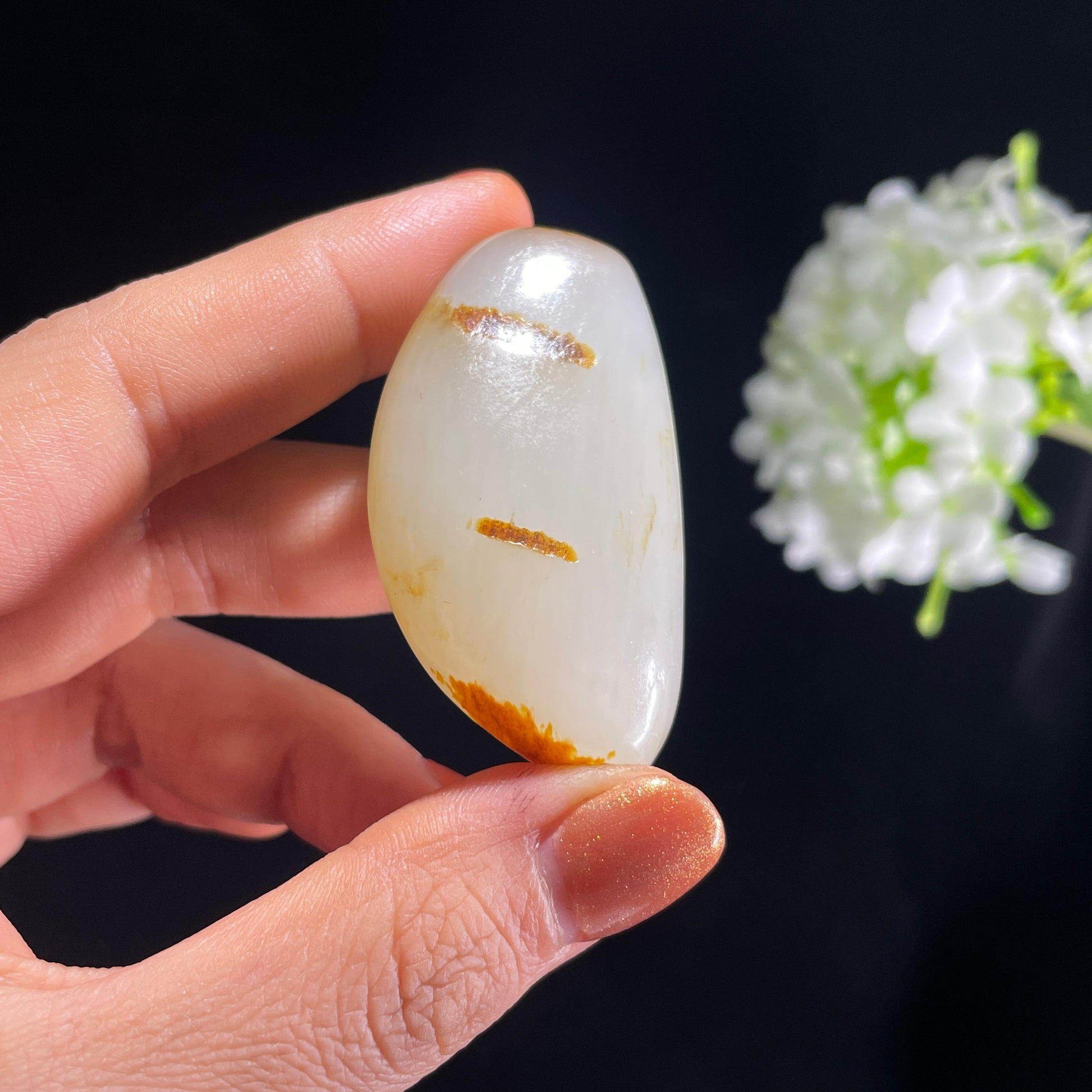 和田玉白玉“秋风横渡”红皮籽料（yc387229）