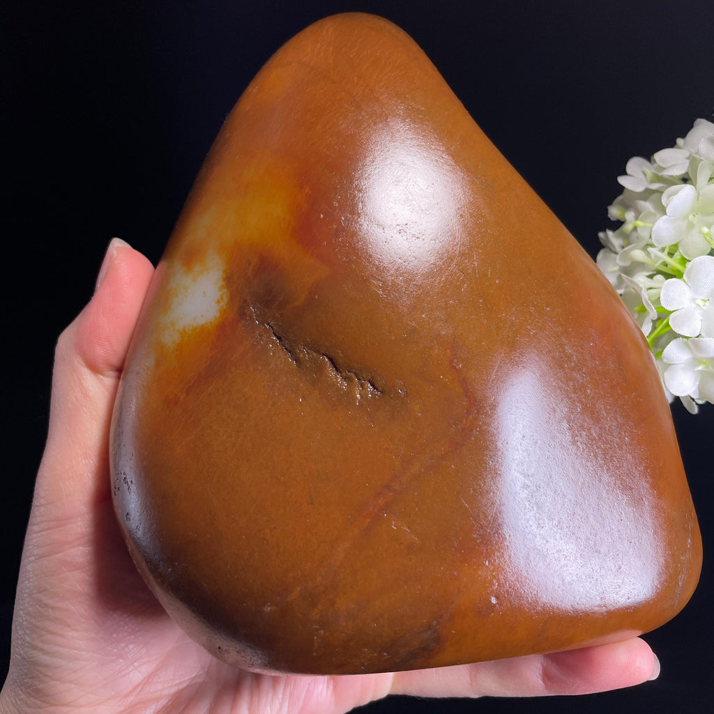 新疆天然和田玉“金璞呈祥”红皮籽料（yc326616）
