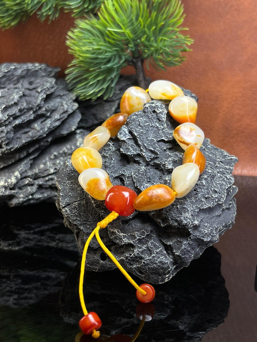 收藏级孤品新疆和田玉籽料原石手串原皮原籽无修（yc229183）