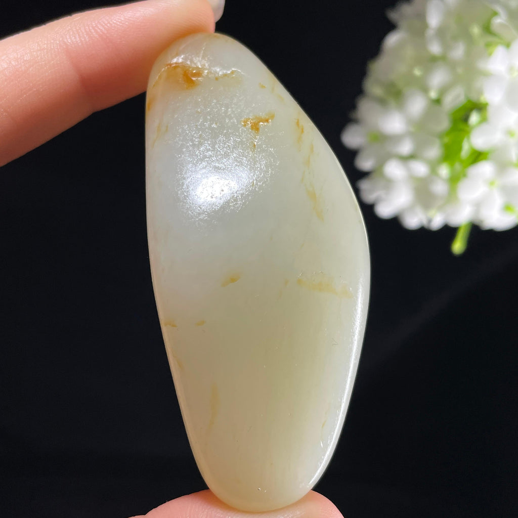 和田玉白玉“轻霞拂雪”聚红皮籽料（yc394246）