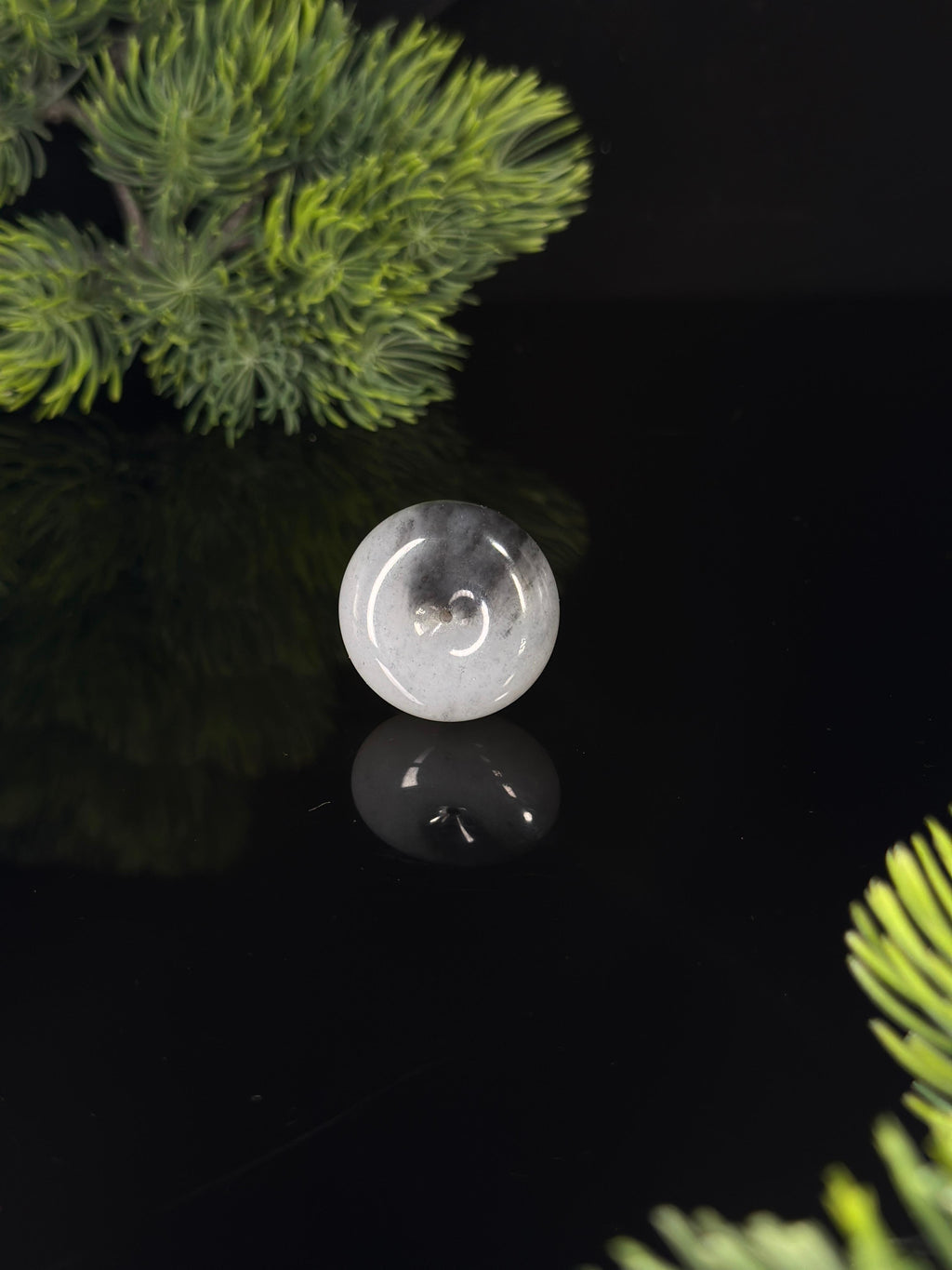 新疆天然和田玉精品青花籽料平安扣（yc471707）