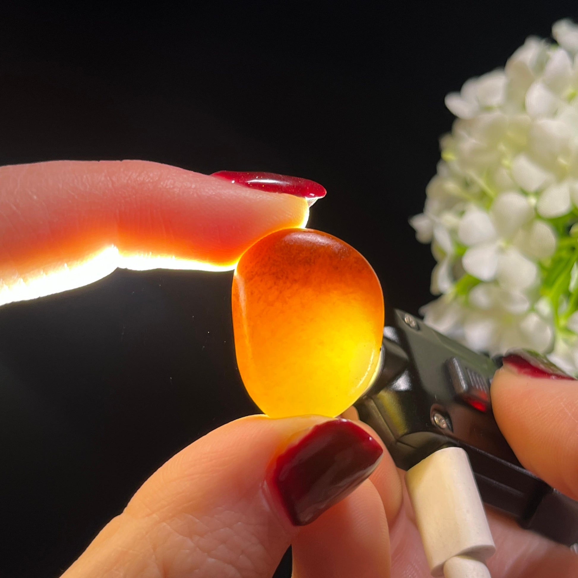 和田玉白玉“夕照凝脂”黄沁皮籽料（yc336371）