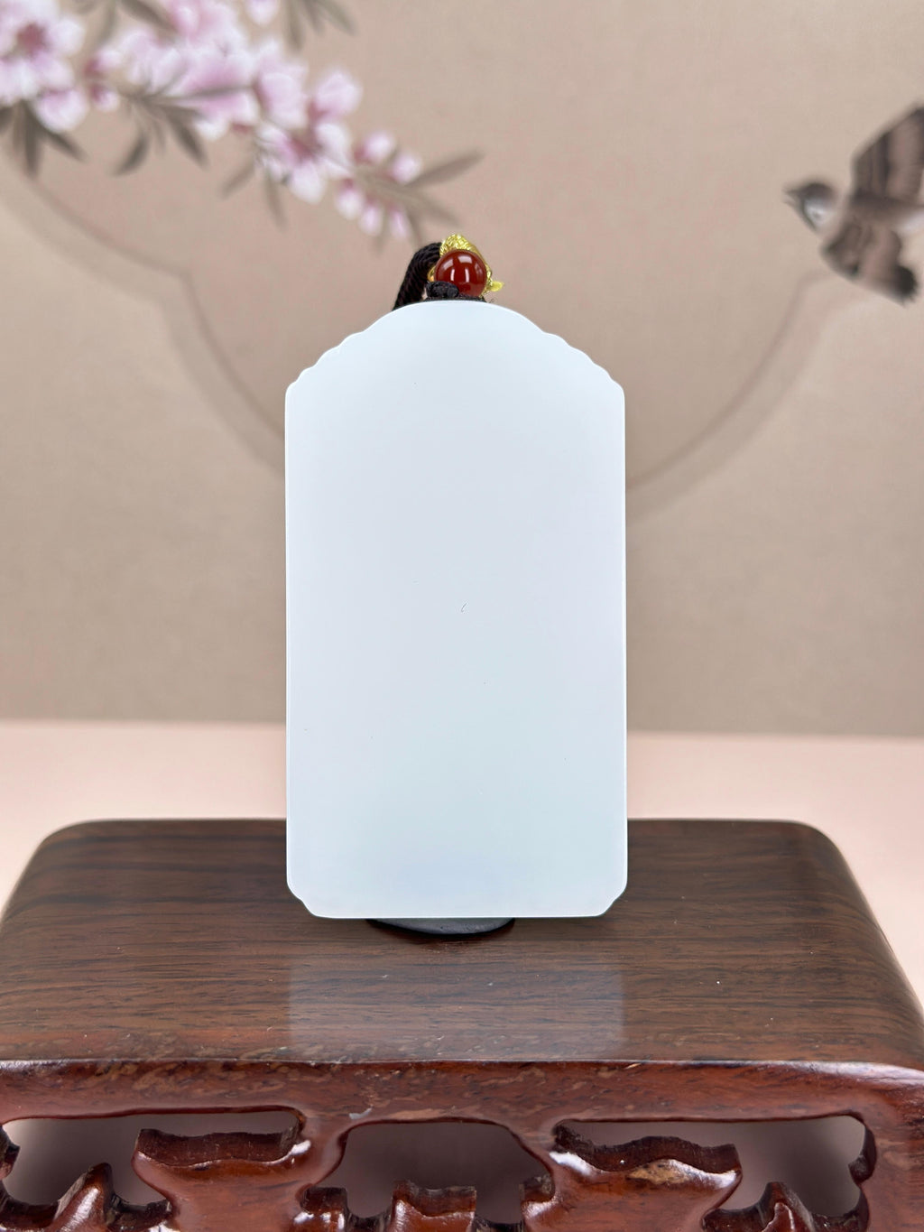 珍品和田玉白玉坐莲观音挂件（yc763649）