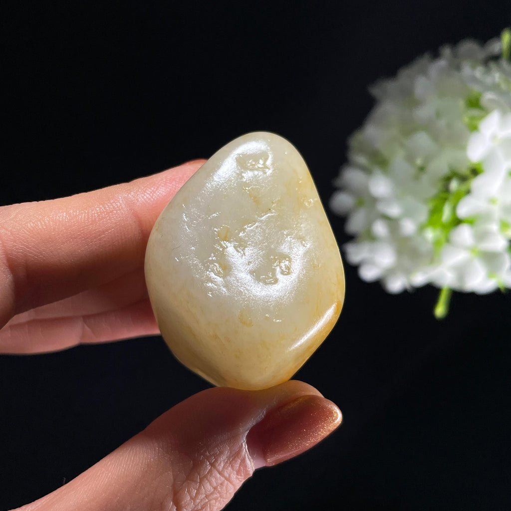 和田玉白玉“冰岫融金”洒金皮籽料（yc392672）