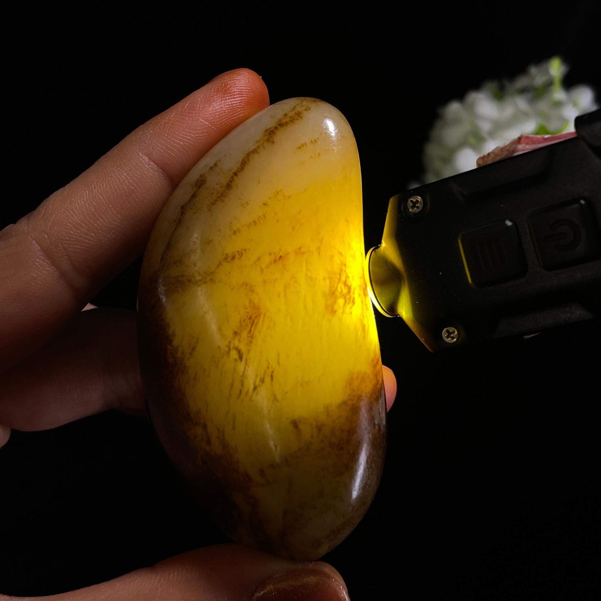 和田玉白玉“溪山清远”秋梨皮籽料（yc375285）