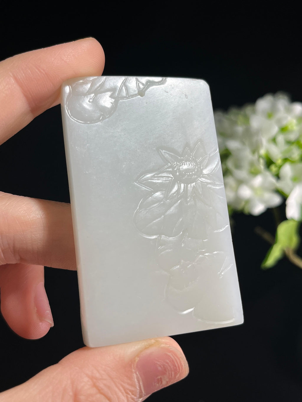 和田玉羊脂白玉籽料“云祥护佑”观音无事牌（yc251977）