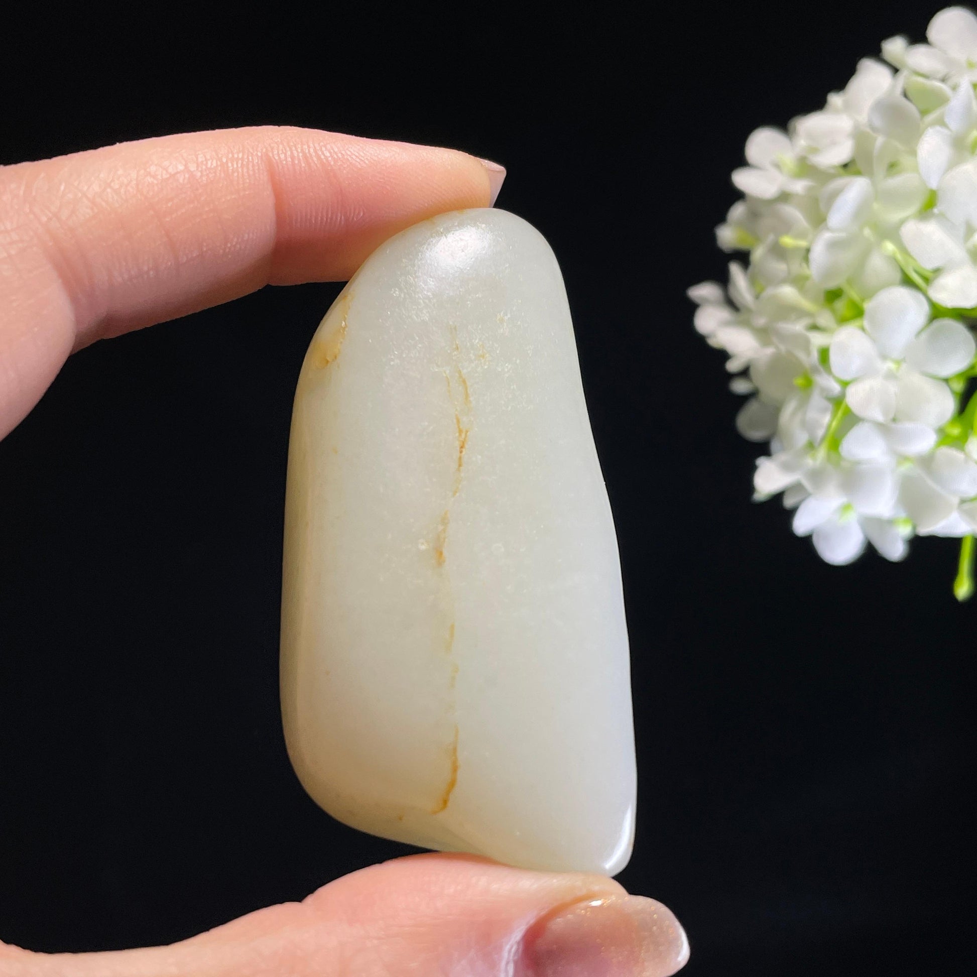 新疆天然和田玉“素玉纳福”白玉洒金皮籽料（yc317277）