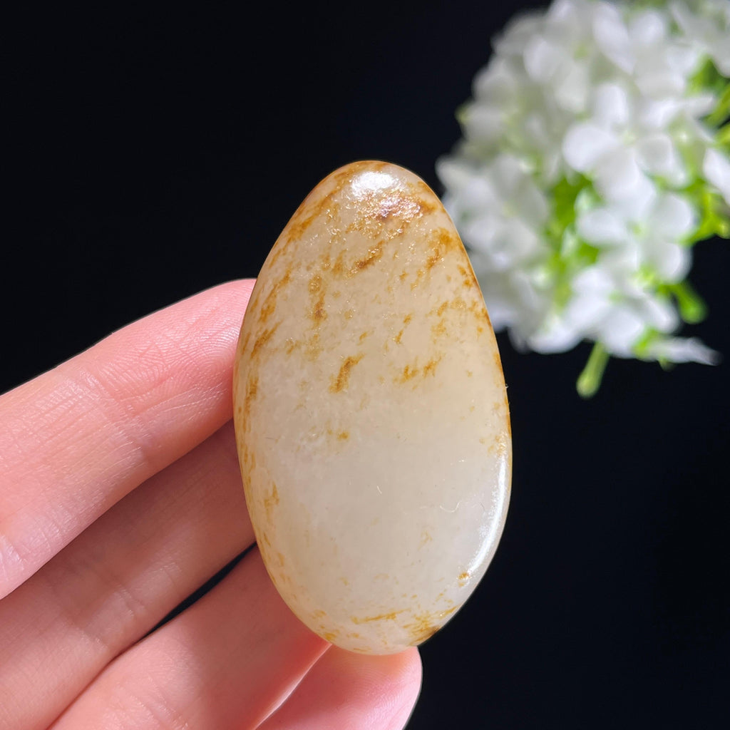 和田玉青白玉“星粟落玉”洒金皮籽料（yc351334）