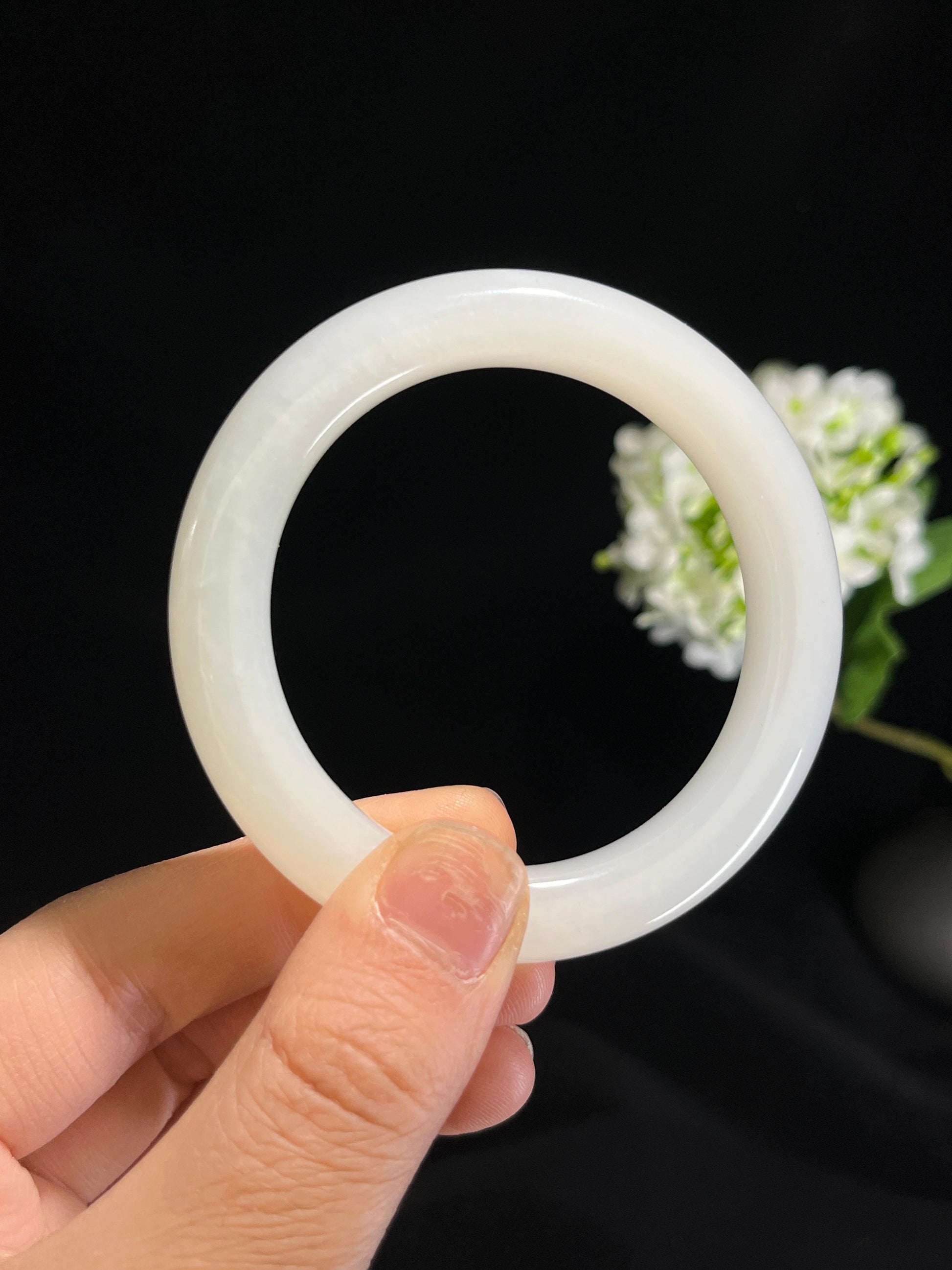 和田玉白玉细条手镯（卡53-卡61）（yc254770）