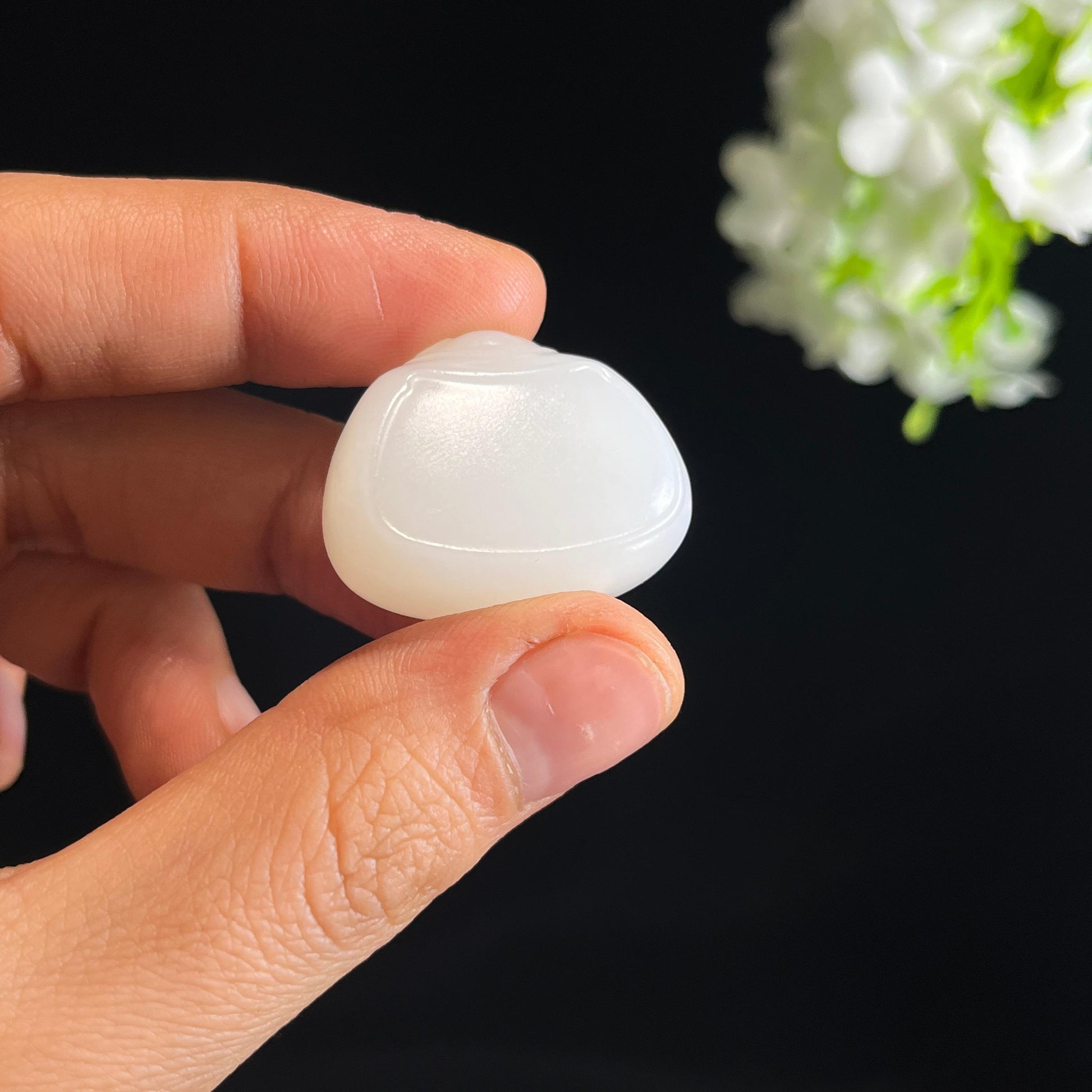 新疆天然和田玉羊脂白玉福袋挂件（yc349452）