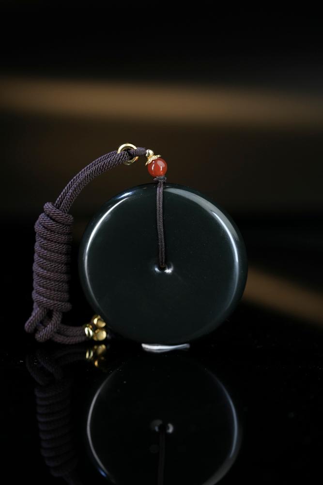 和田玉塔青平安扣（yc248318）