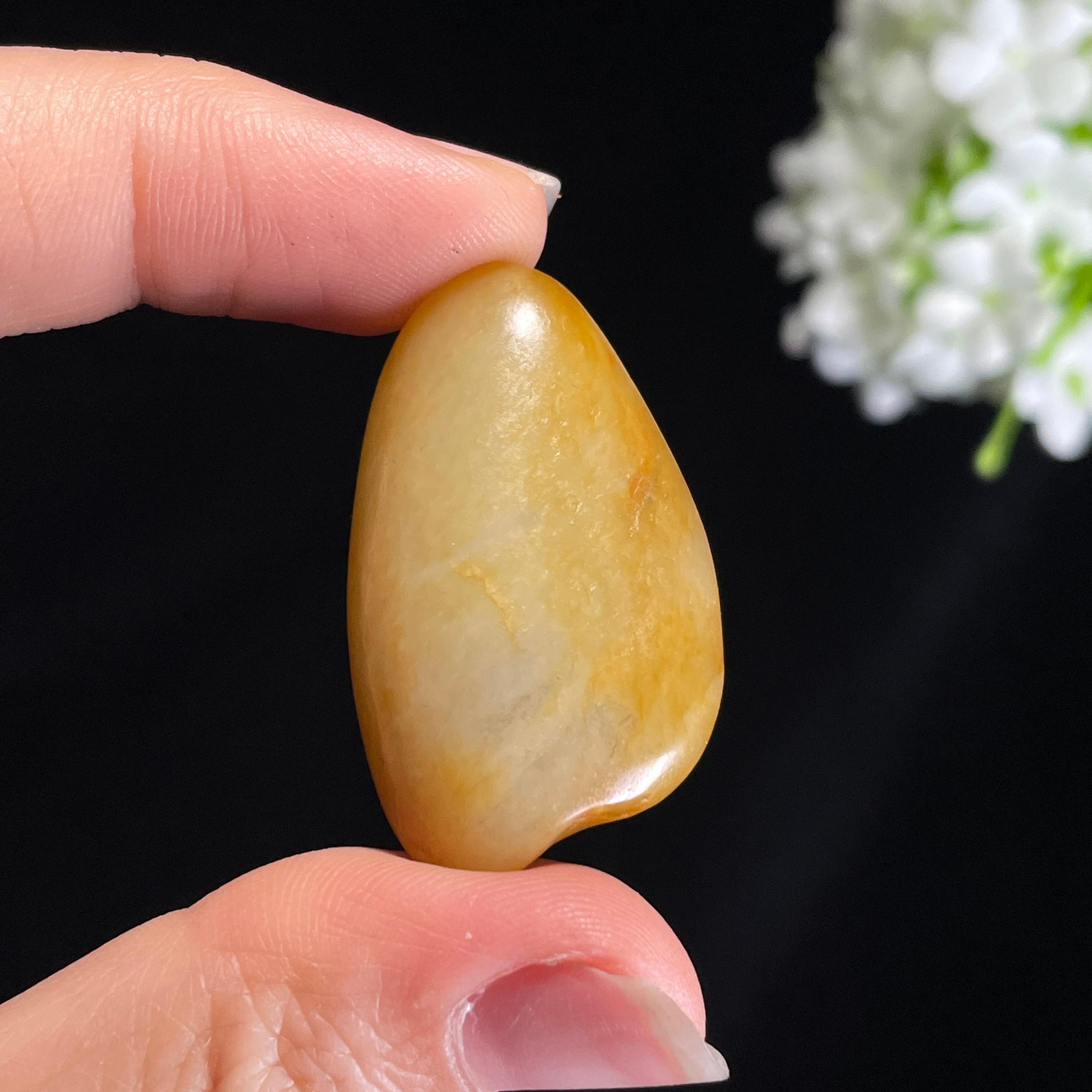 和田玉黄沁皮“金箔凝露”金包银籽料（yc416520）