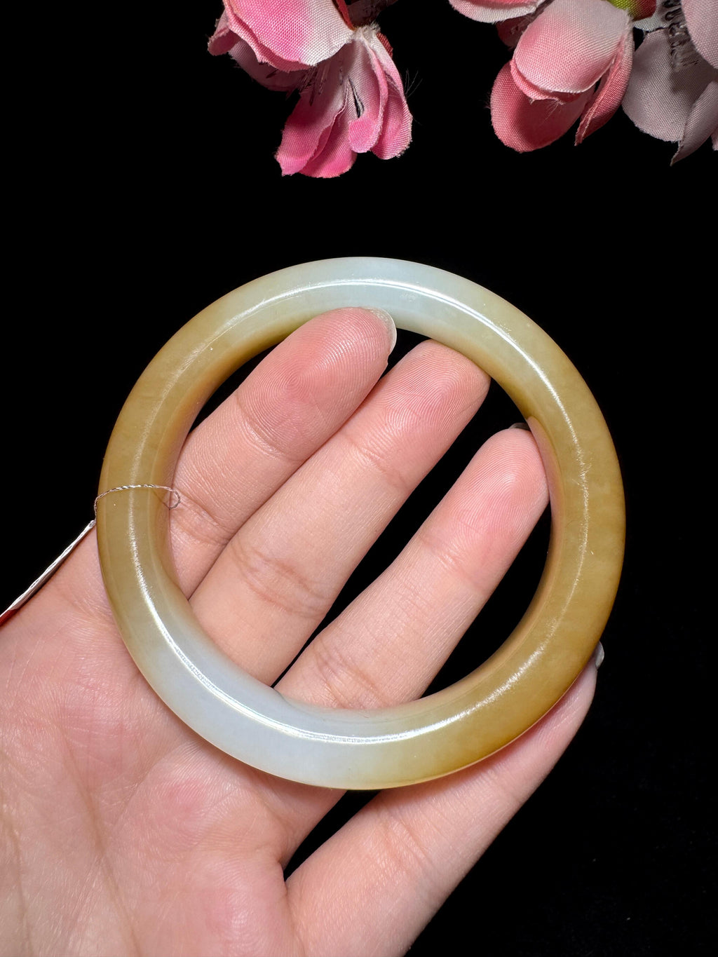 和田玉糖白玉手镯（yc303791）