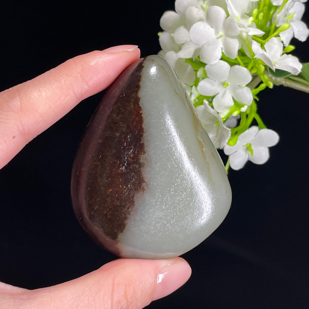 和田玉青白玉“阴阳合璧”聚黑皮籽料（yc330388）