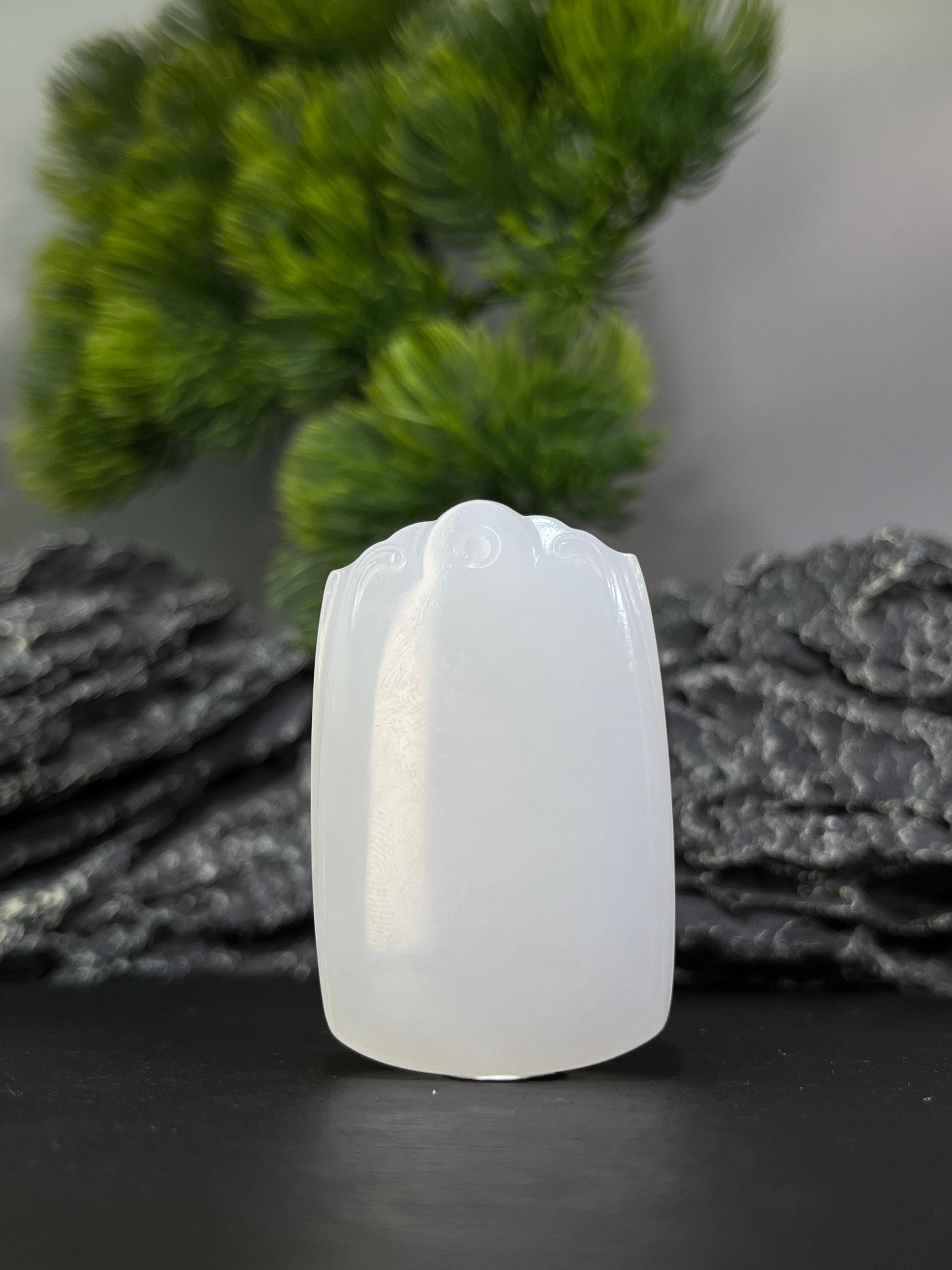 和田玉山料白玉无事牌（小）2（yc228793）