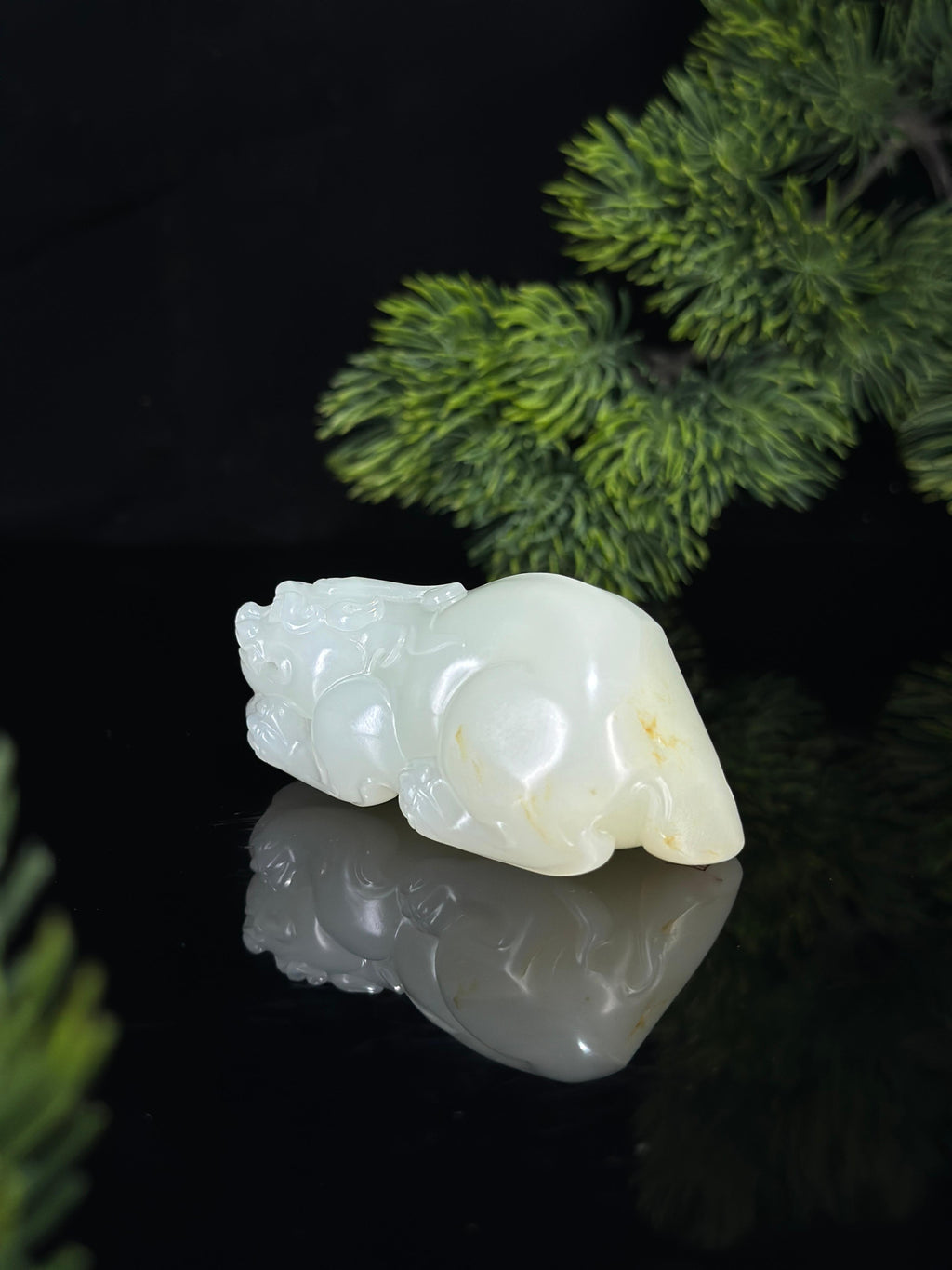 新疆和田玉羊脂白玉洒金皮臻品籽料手把件（yc489682）