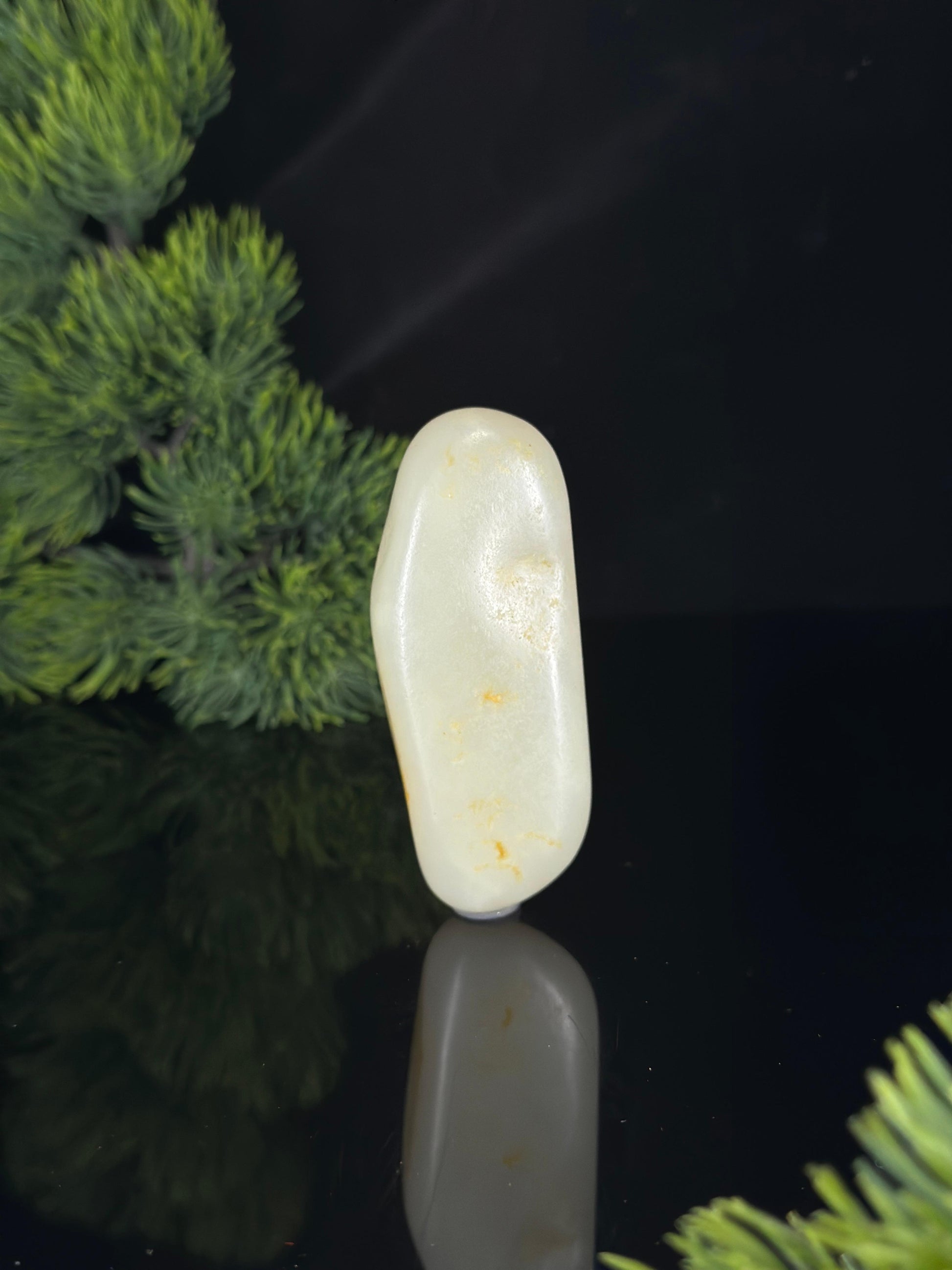 新疆和田玉“星砂覆瑶”白玉洒金皮籽料（yc463347）