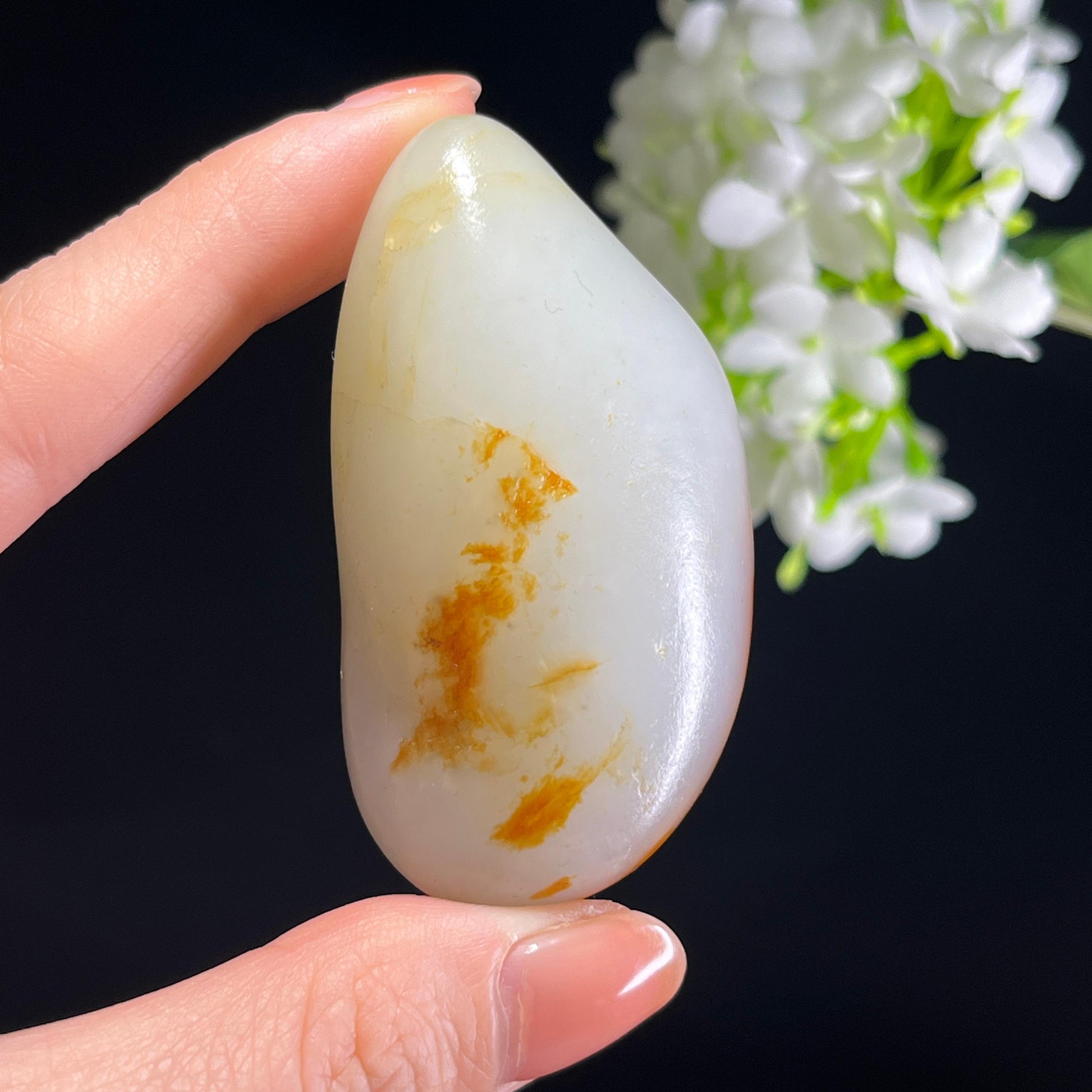 和田玉白玉枣红皮“余霞散绮”红皮白肉籽料（yc345764）