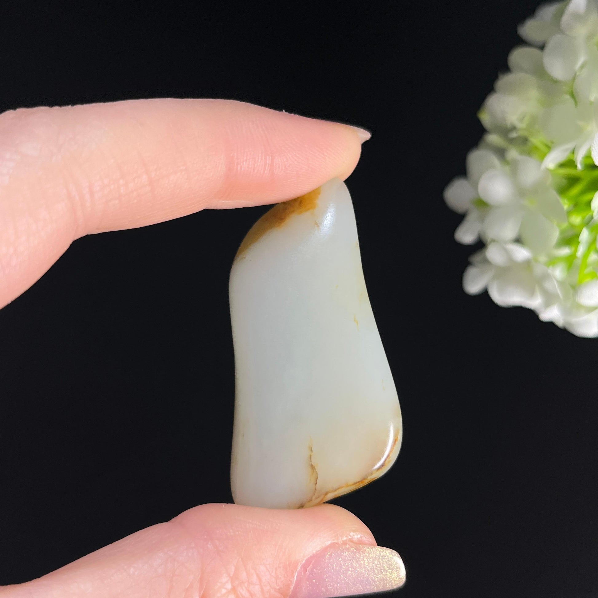 和田玉青白玉“秋砂涵光”黄皮秋梨皮籽料（yc361335）