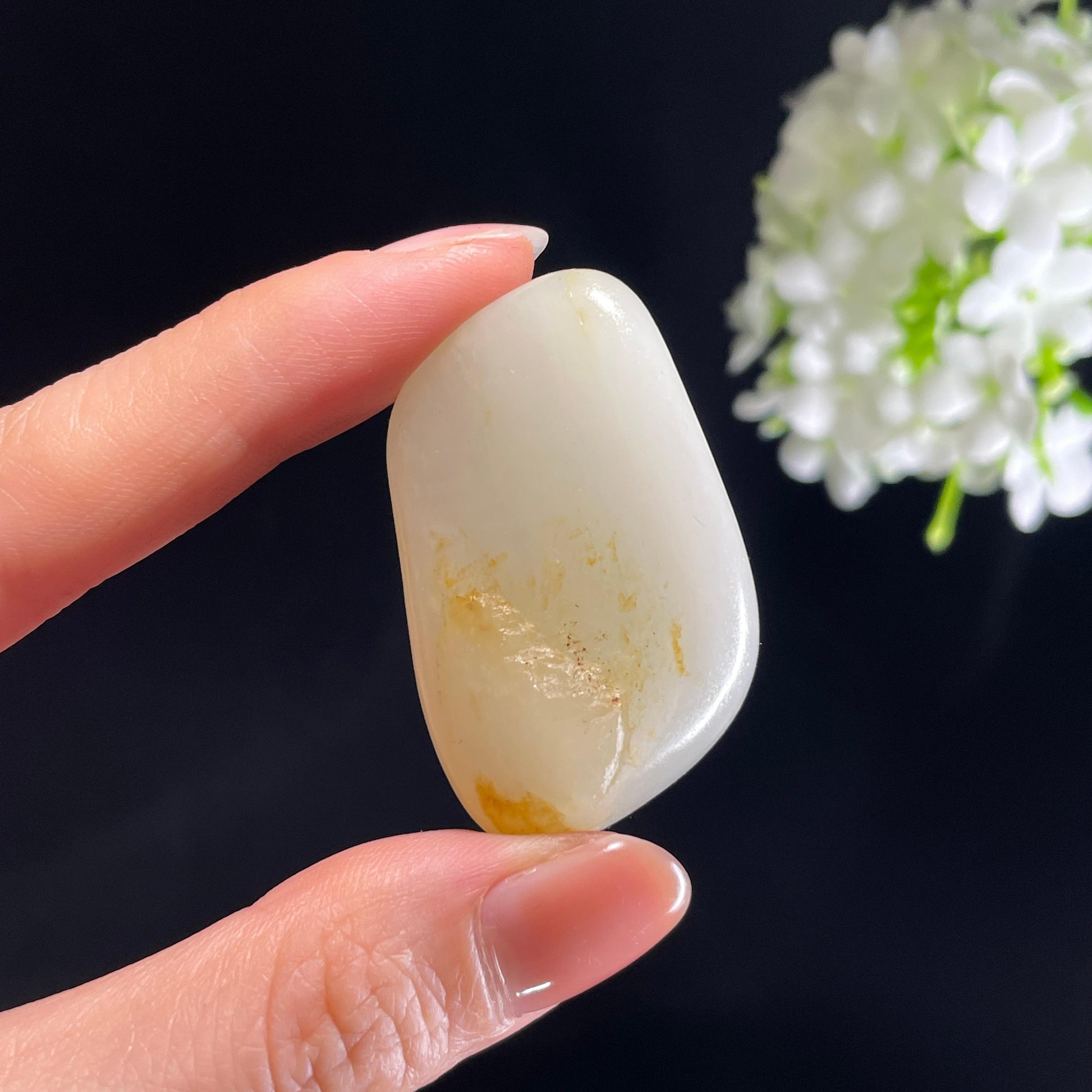 和田玉“玉上秋毫”白玉洒金皮籽料（yc422499）