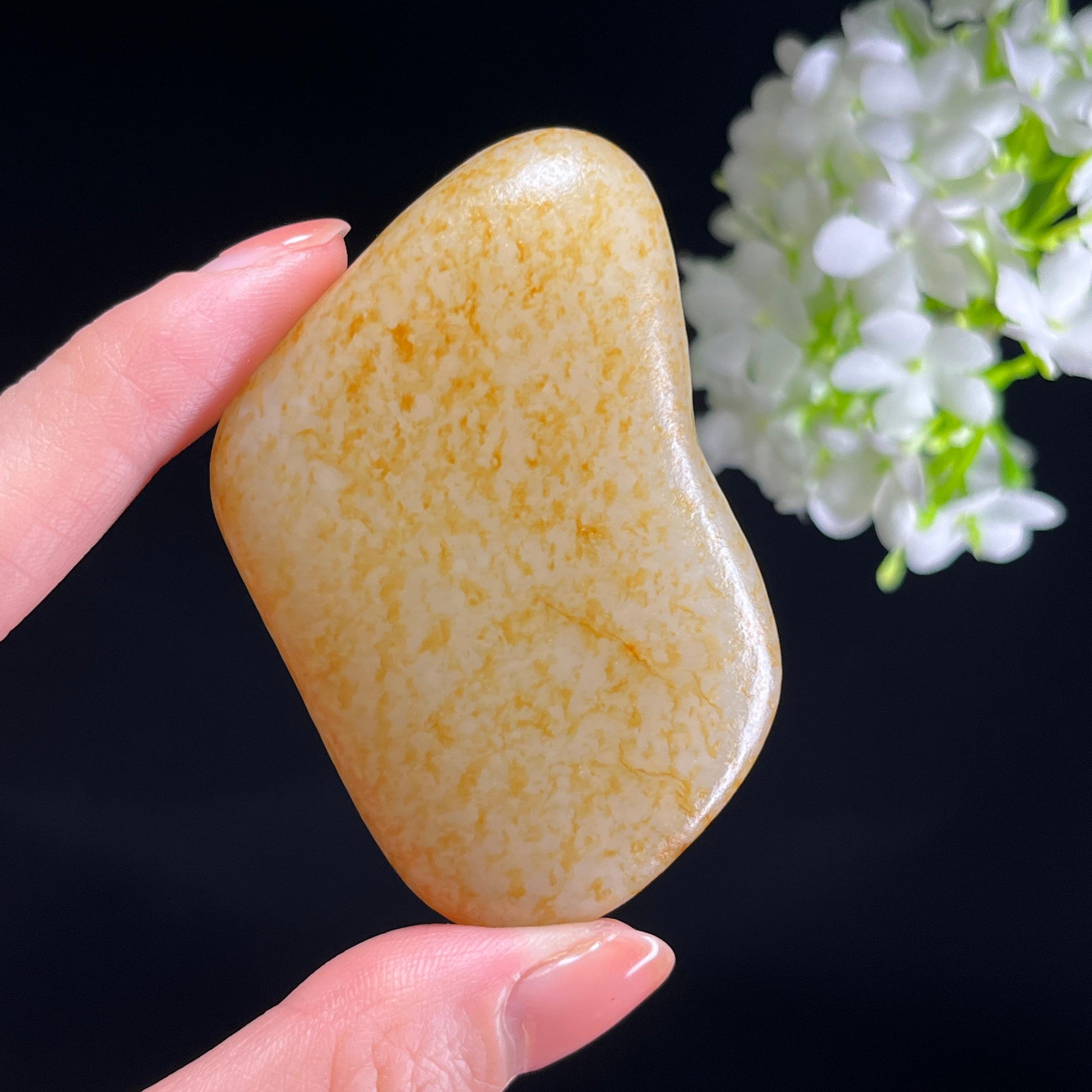 和田玉白玉“金砂漫覆”洒红皮满洒金皮籽料（yc345800）