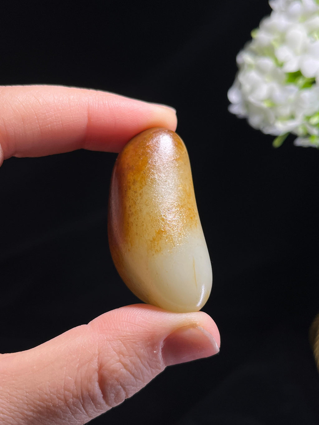 和田玉白玉聚红皮洒金皮籽料原石（yc264596）