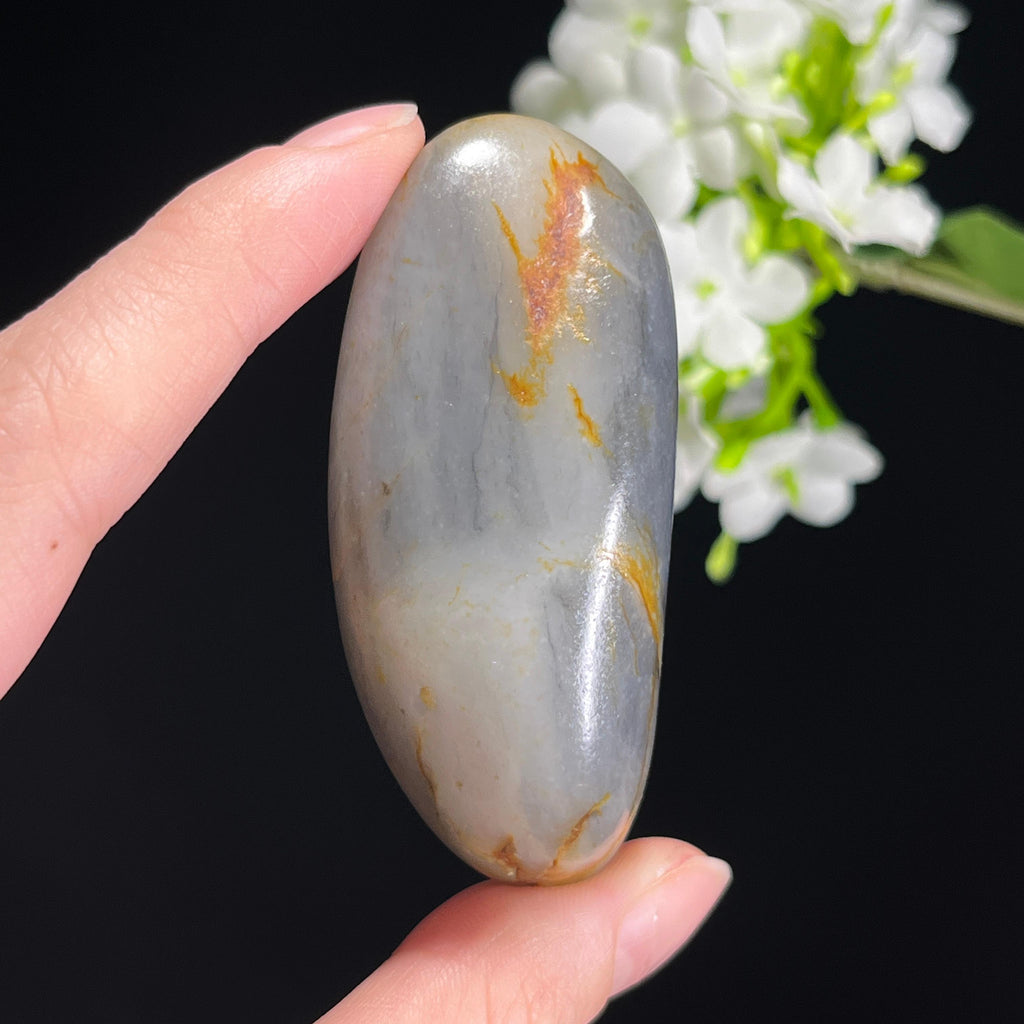 和田玉青花洒金皮“江山落金”籽料原石（yc310134）
