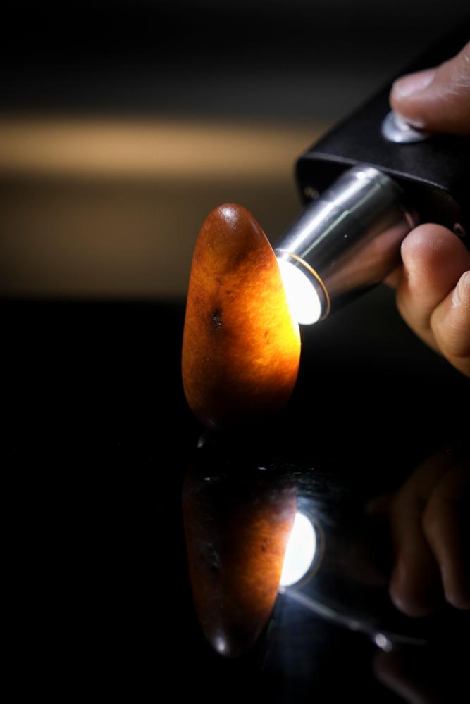 新疆和田玉精品黄沁籽料原石（yc254588）