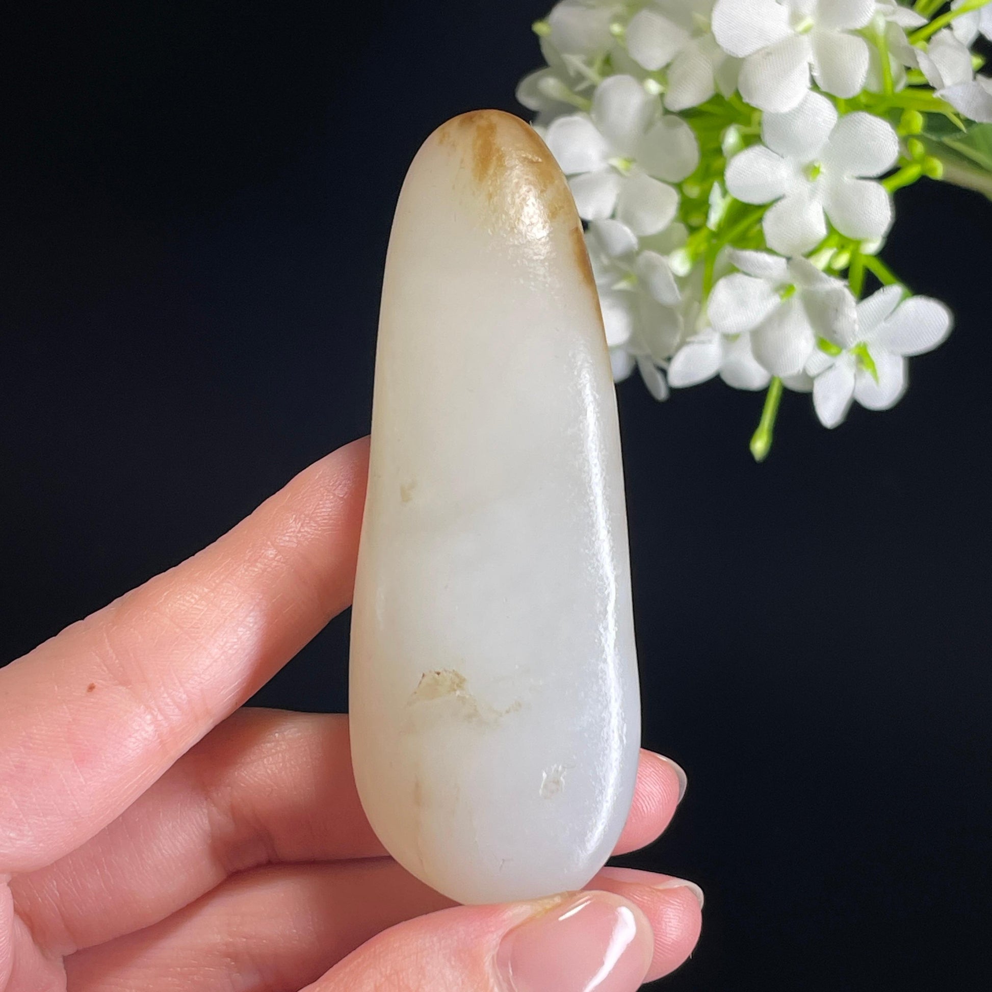 和田玉一级白“梨云梦月”秋梨皮籽料（yc326386）