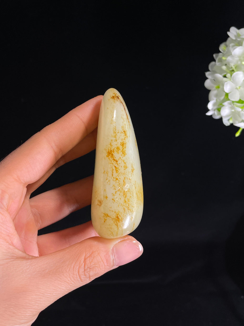 新疆天然和田玉白玉洒黄皮籽料原石（yc272701）