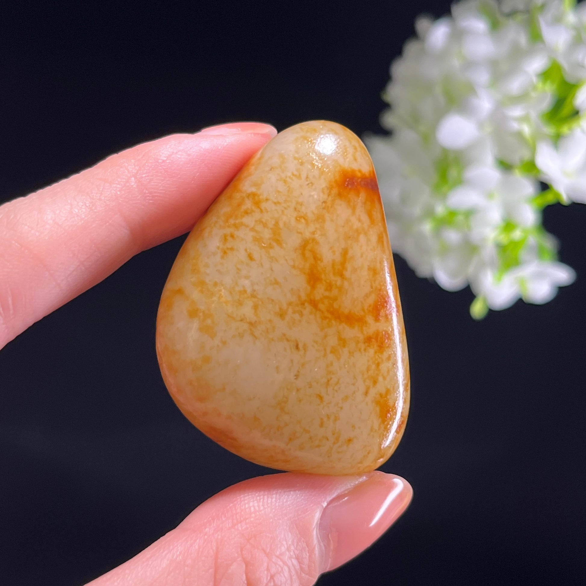 和田玉白玉“秋光流霞”红皮洒金皮籽料（yc345792）