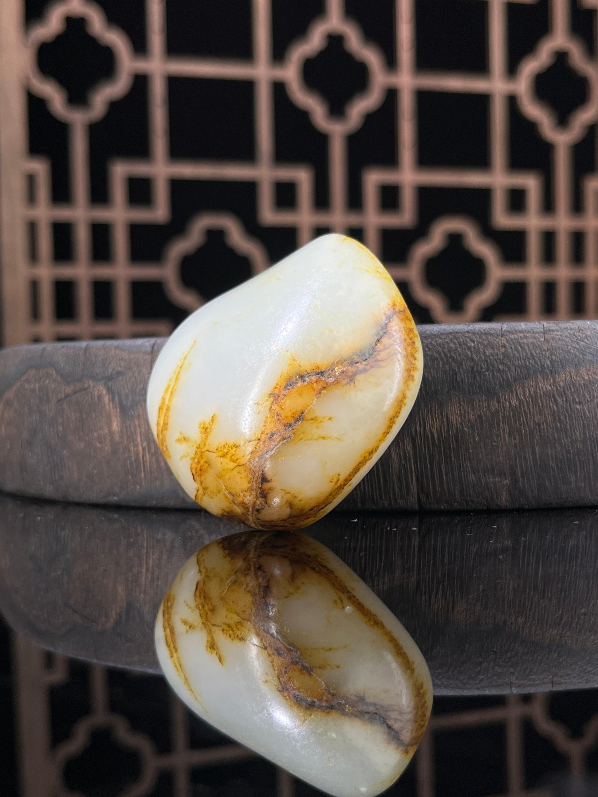 新疆和田玉白玉籽料原石聚黄皮挂件2（yc233827）