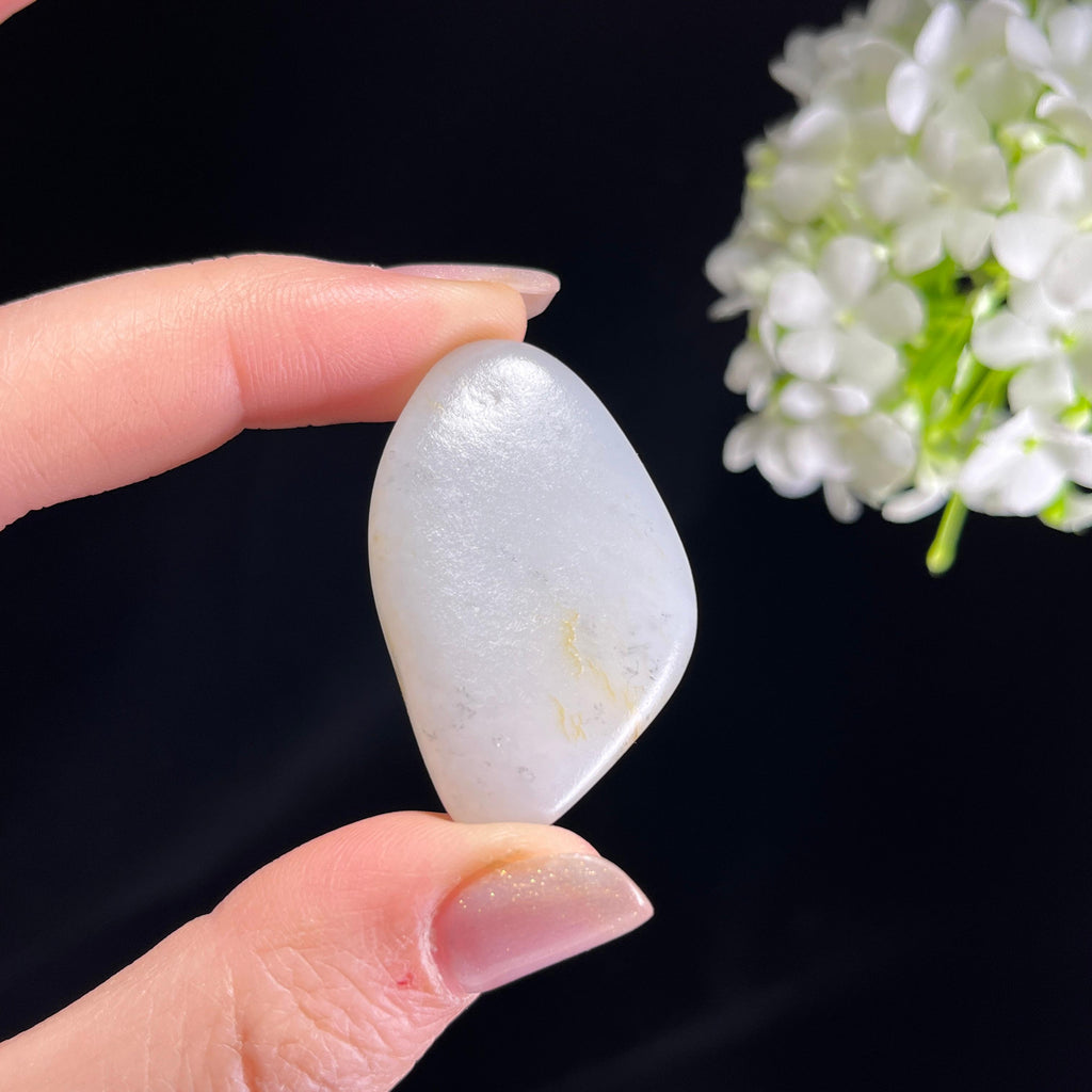 和田玉白玉“金影沉雪”洒金皮籽料（yc354496）