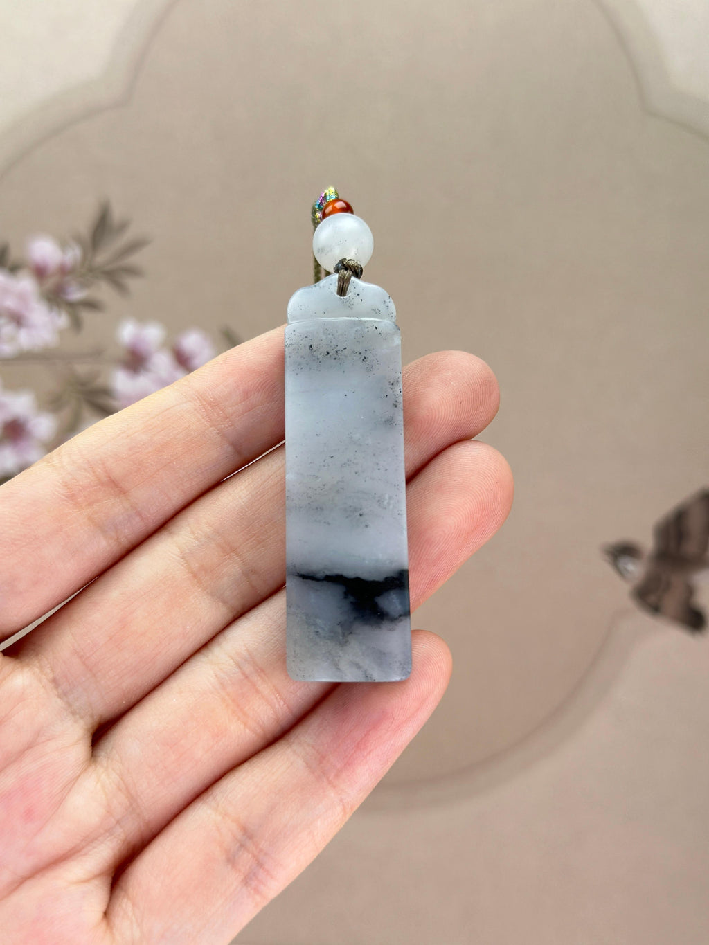 “重阳送福”和田玉青花无事牌（yc763748）
