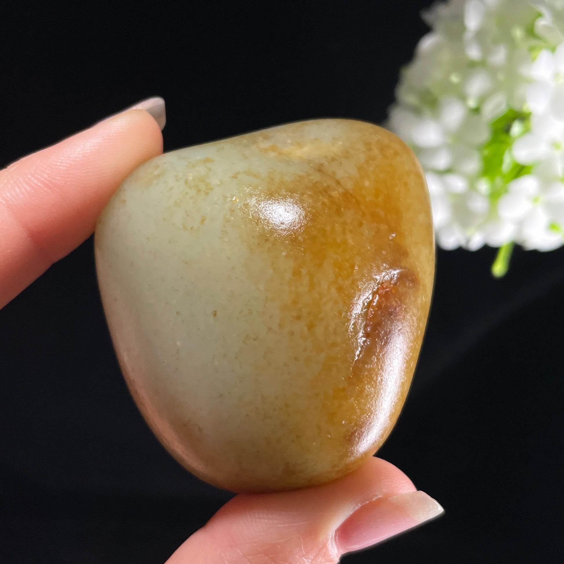 和田玉青白玉“秋晖覆空”洒金皮籽料（yc394243）