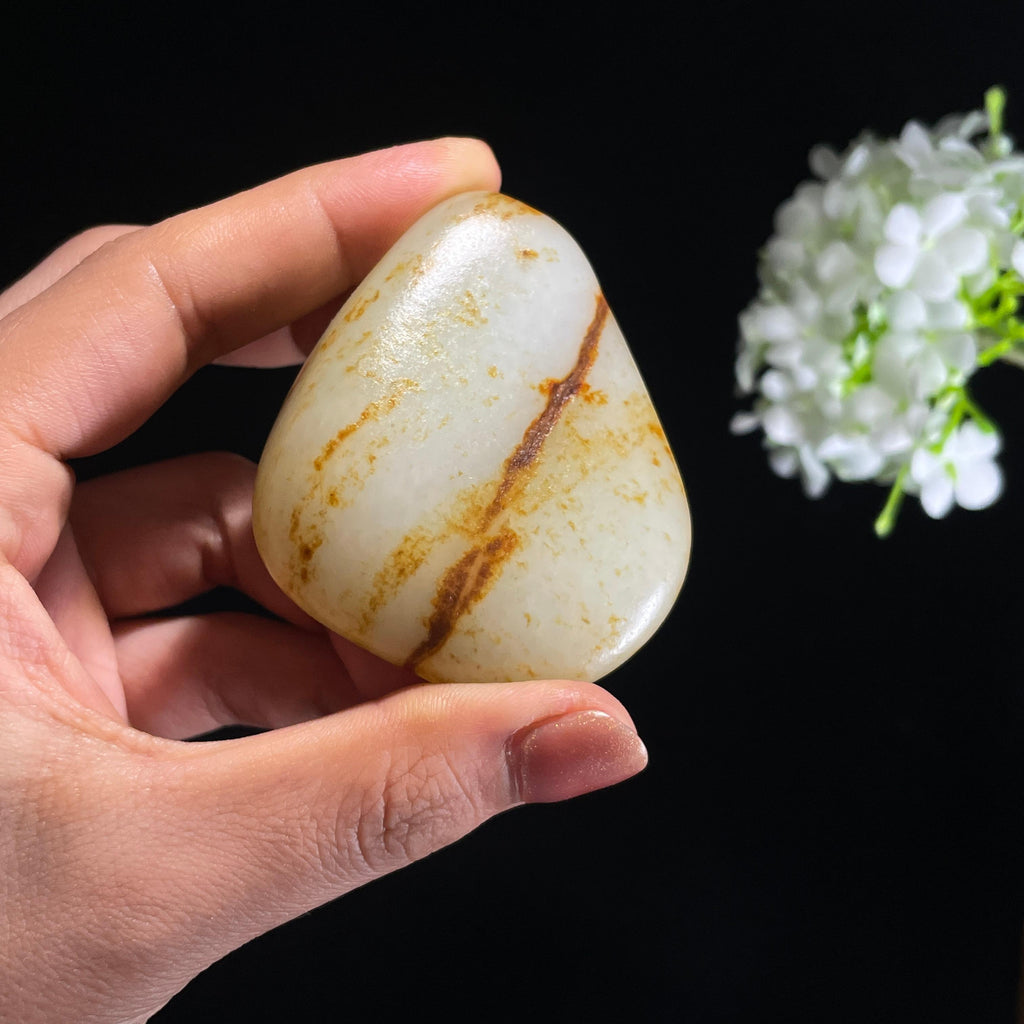 和田玉“锦丝横玉”白玉洒金皮籽料（yc426194）