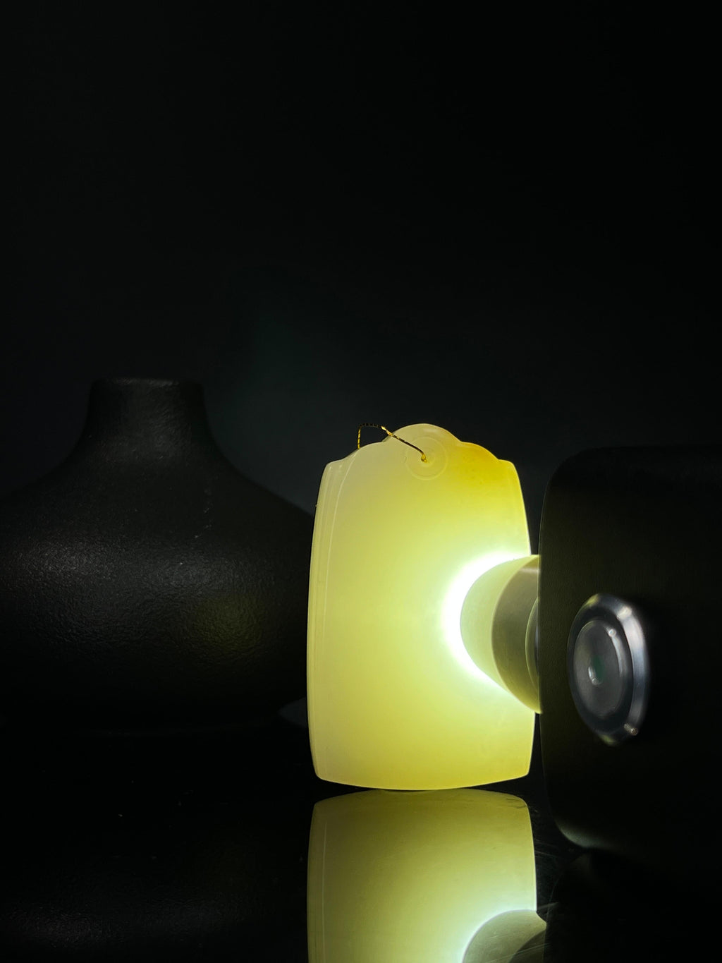 和田玉且末糖白无事牌（yc241017）