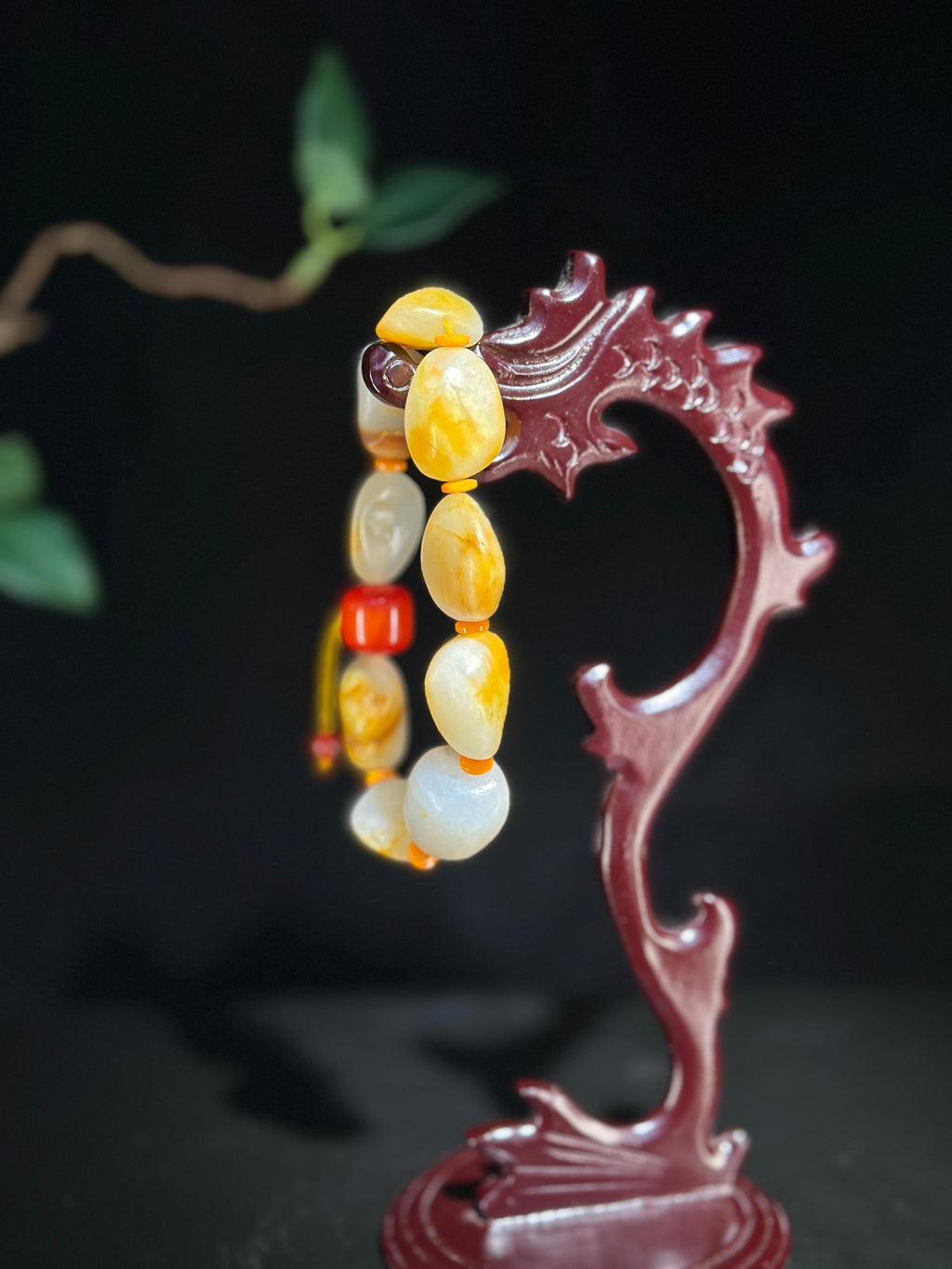 和田玉.籽料洒金皮手串（9）（yc783022）