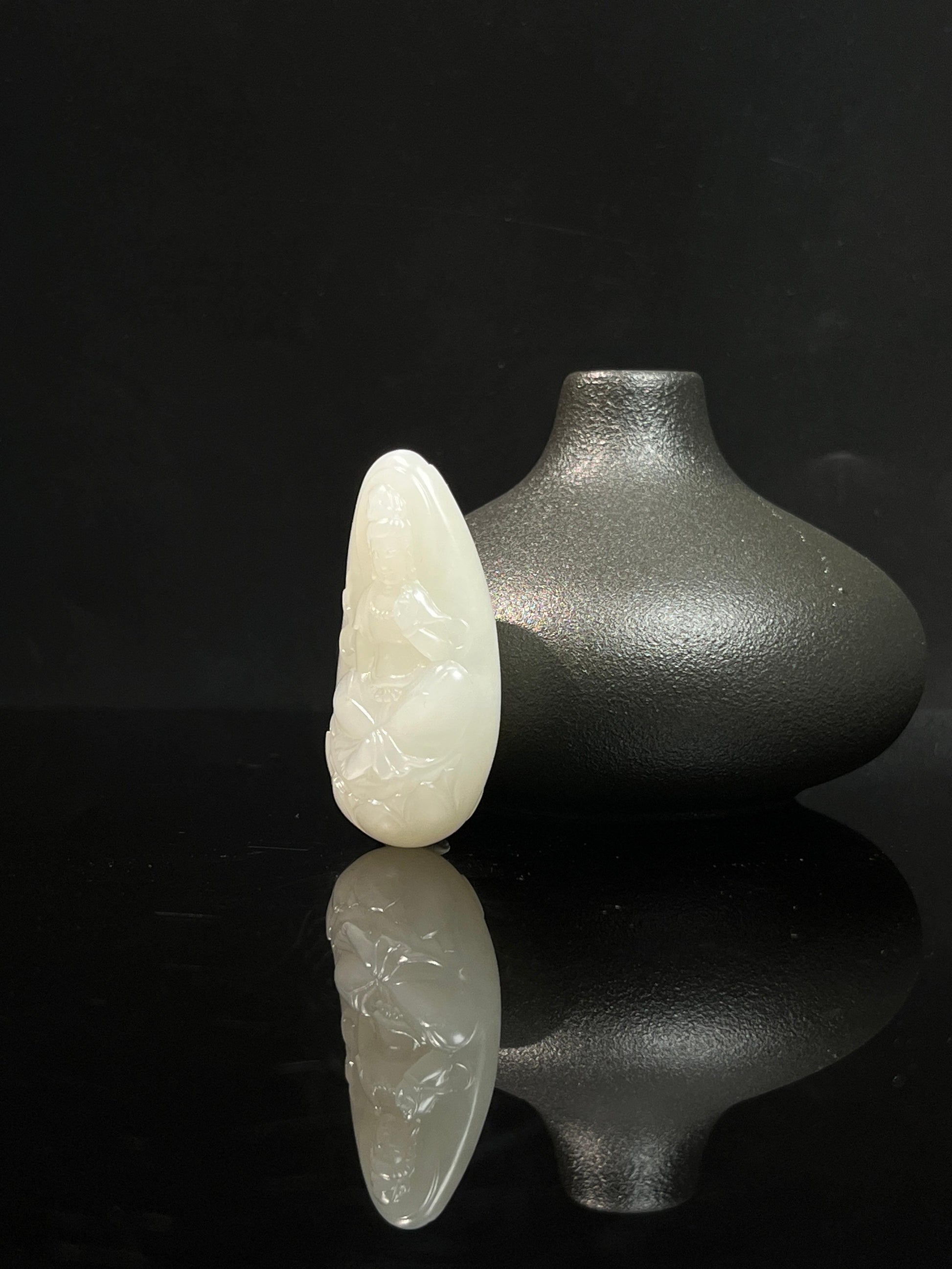 新疆和田玉白玉观音挂件（yc239981）