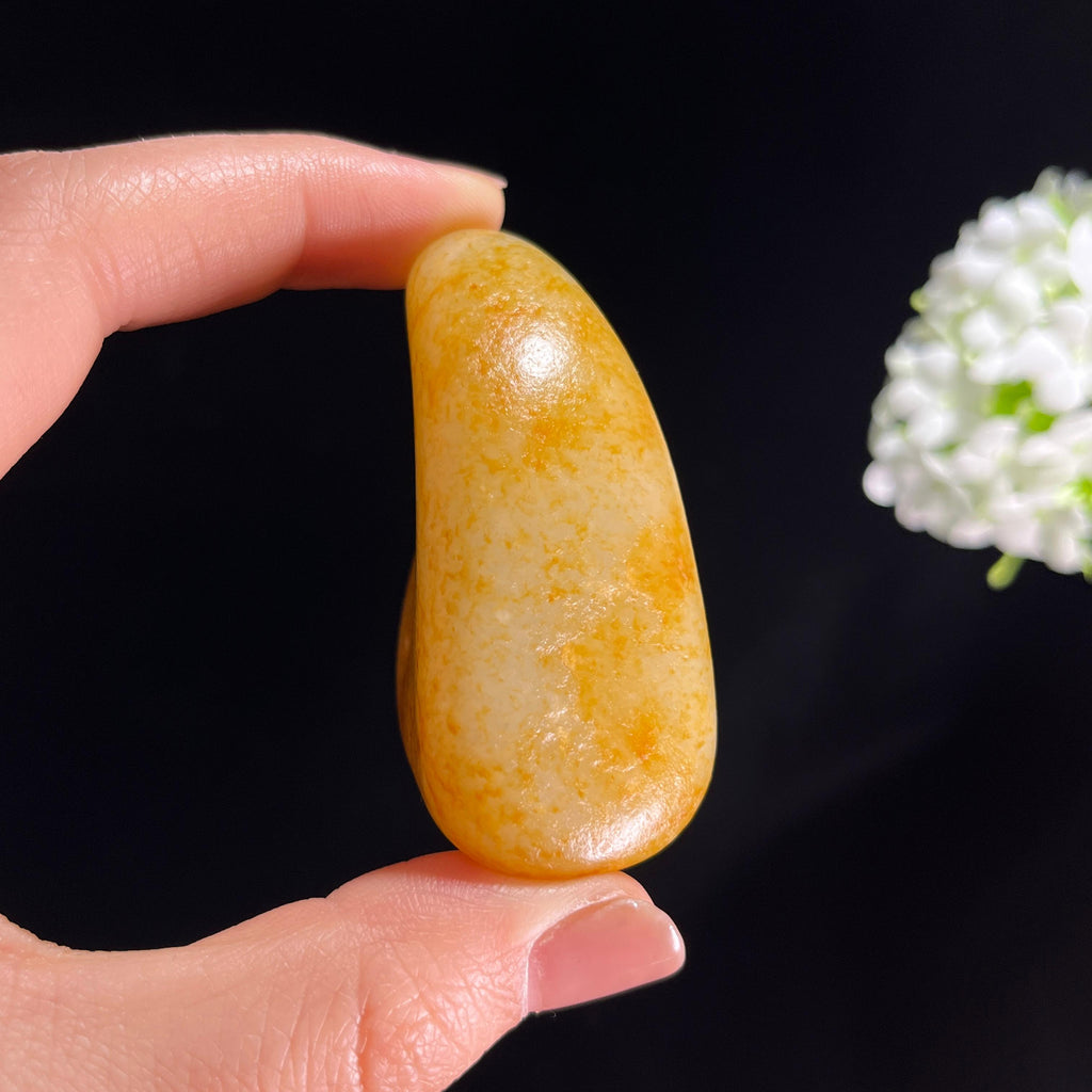 和田玉白玉通体洒金皮“金砂玉莹”籽料原石（yc286314）