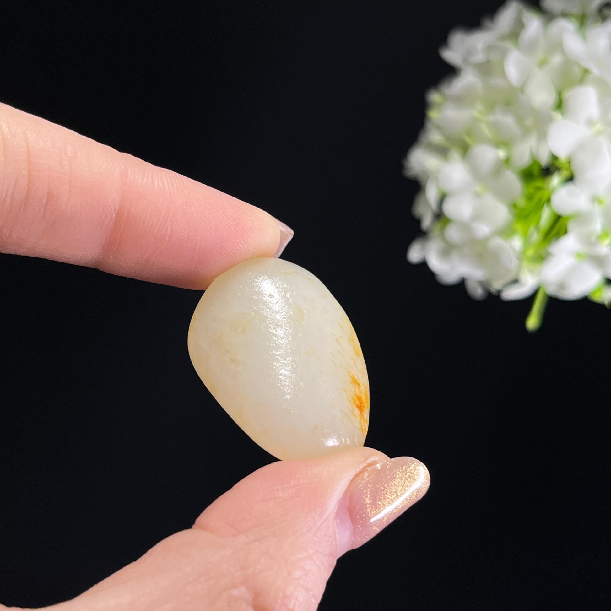 和田玉白玉“金尘秋光”洒金皮籽料（yc353600）