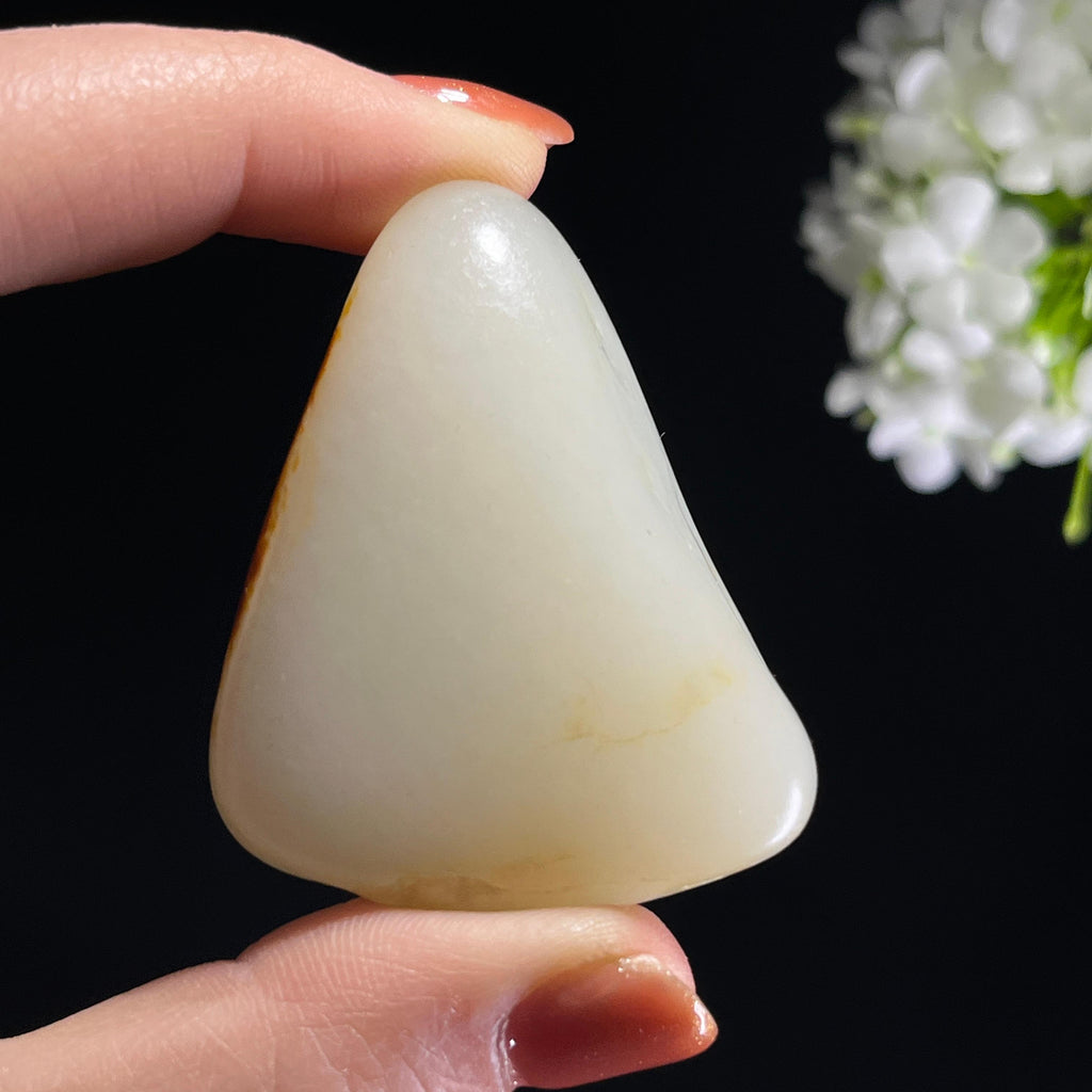 和田玉一级白聚红皮“山尖落霞”籽料原石（yc312438）