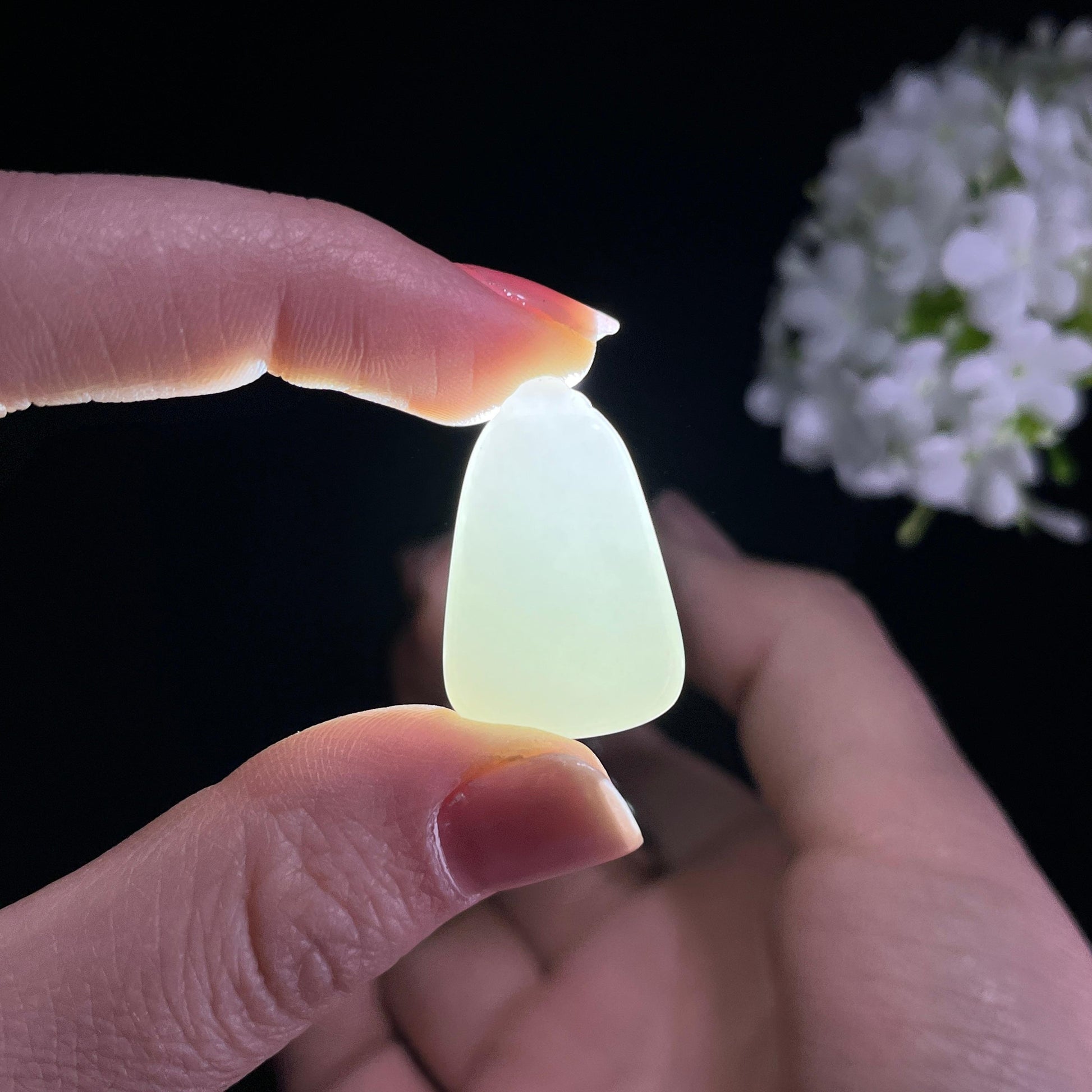 和田玉新疆料白玉“玉润常安”无事牌（yc287013）